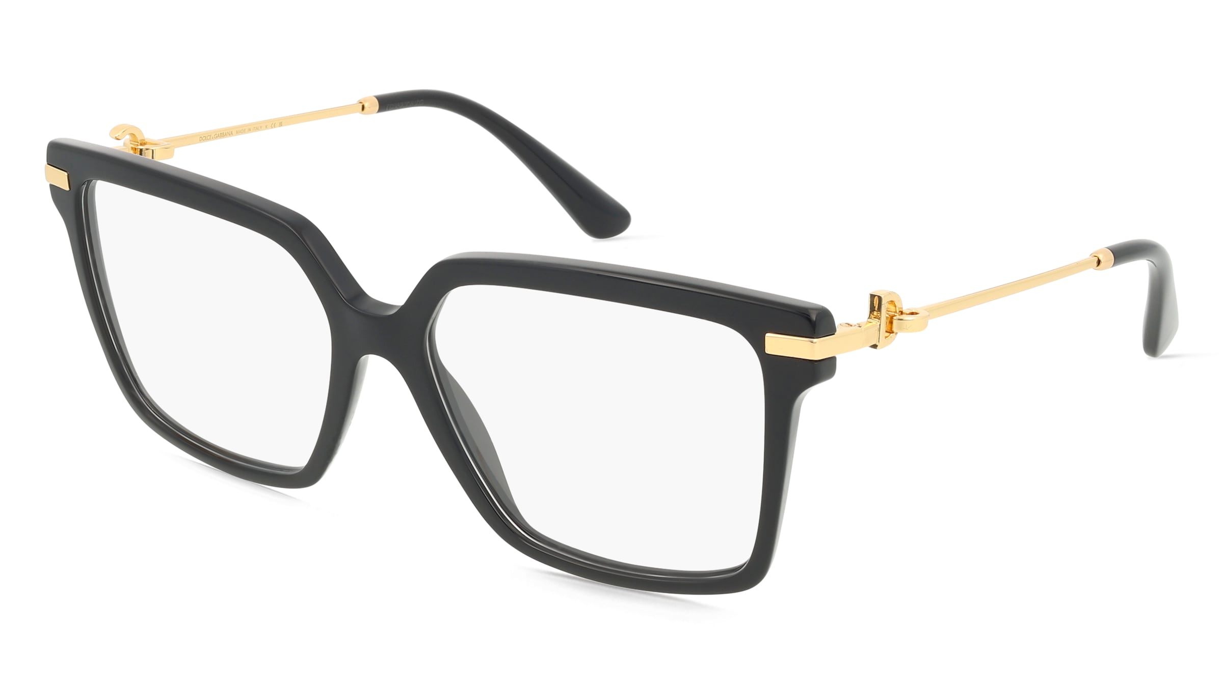 Dolce&amp;Gabbana DG3397 Damen-Brille inkl. Gläser Vollrand Quadratisch Acetat-Gestell 56/16/140, Schwarz