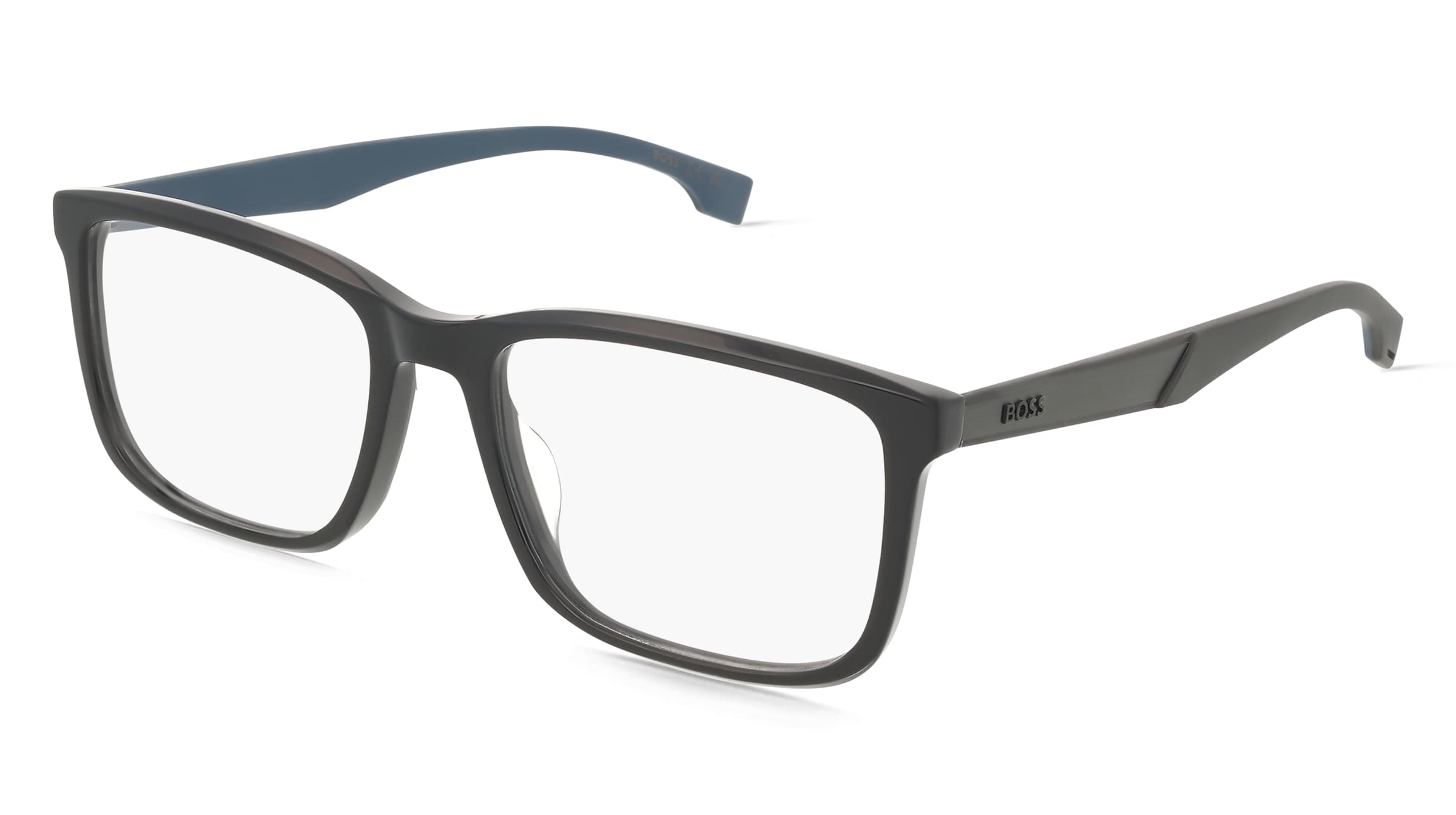 BOSS 1827G Herren-Brille inkl. Gläser Vollrand Eckig Acetat-Gestell 55/18/150, Schwarz