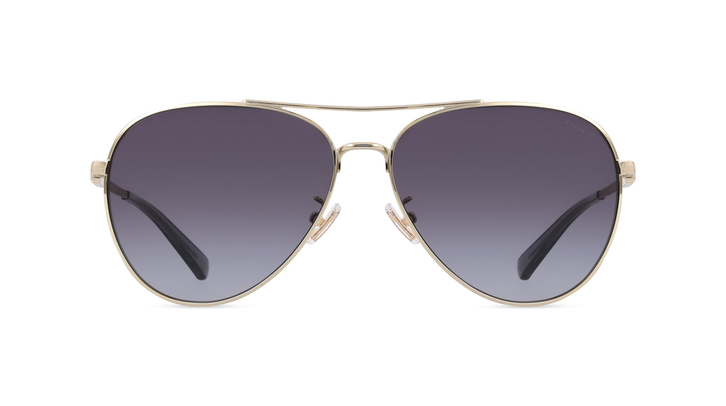 Coach HC7140 Damen-Sonnenbrille Vollrand Pilot Metall-Gestell, gold