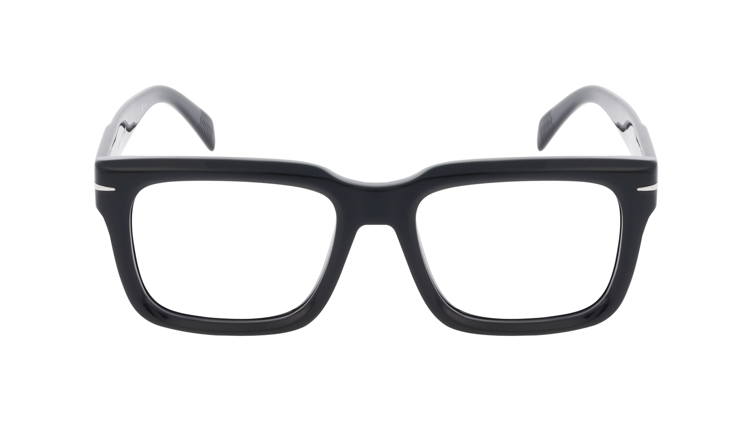 David Beckham DB 7107 Herren-Brille inkl. Gläser Vollrand Eckig Kunststoff-Gestell 53mm/19mm/145mm, Schwarz