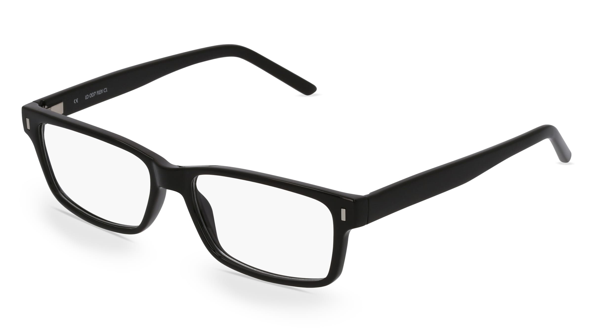 Fielmann LD 007 FLEX CL Herren-Brille inkl. Gläser Vollrand Eckig Propionat-Gestell 53mm/15mm/140mm, schwarz