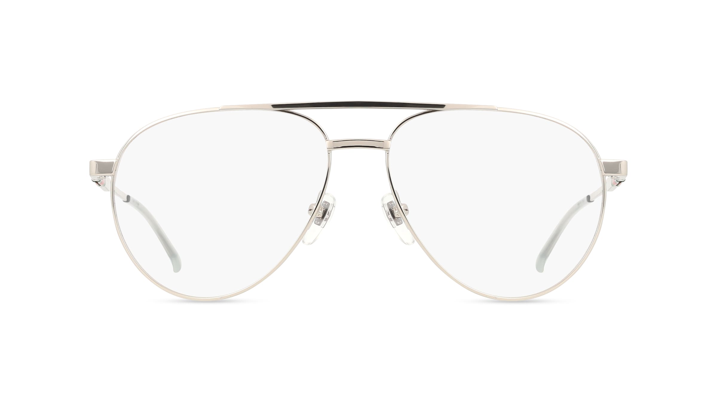 Gucci GG1679O Herren-Brille inkl. Gläser Vollrand Pilot Metall-Gestell 56mm/15mm/145mm, Silber