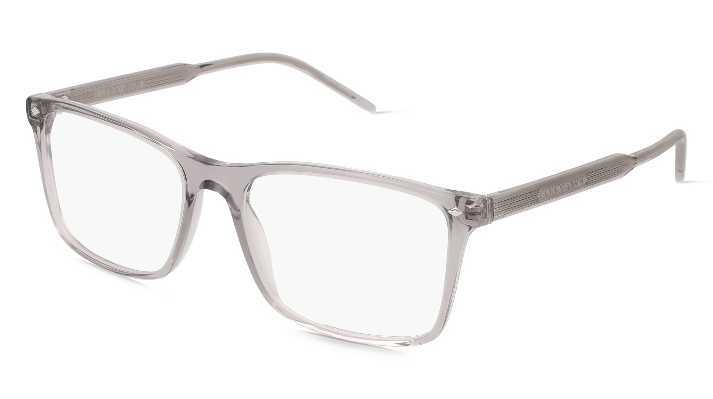 Giorgio Armani 0AR7258 Herren-Brille inkl. Gläser Vollrand Quadratisch Acetat-Gestell 55/17/145, Grau