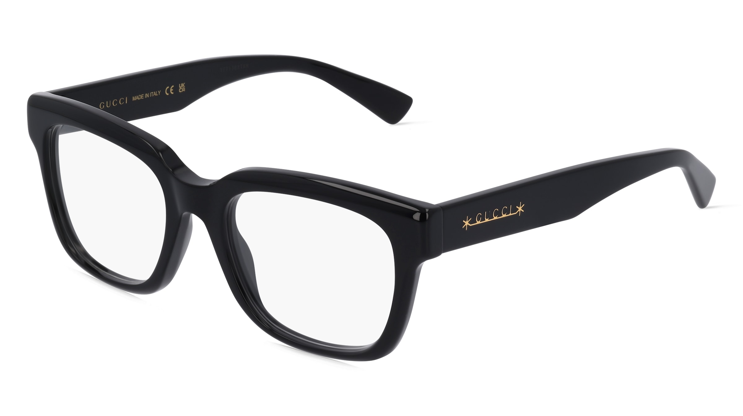 Gucci GG1176O Unisex-Brille inkl. Gläser Vollrand Quadratisch Acetat-Gestell 53/20/145, Schwarz
