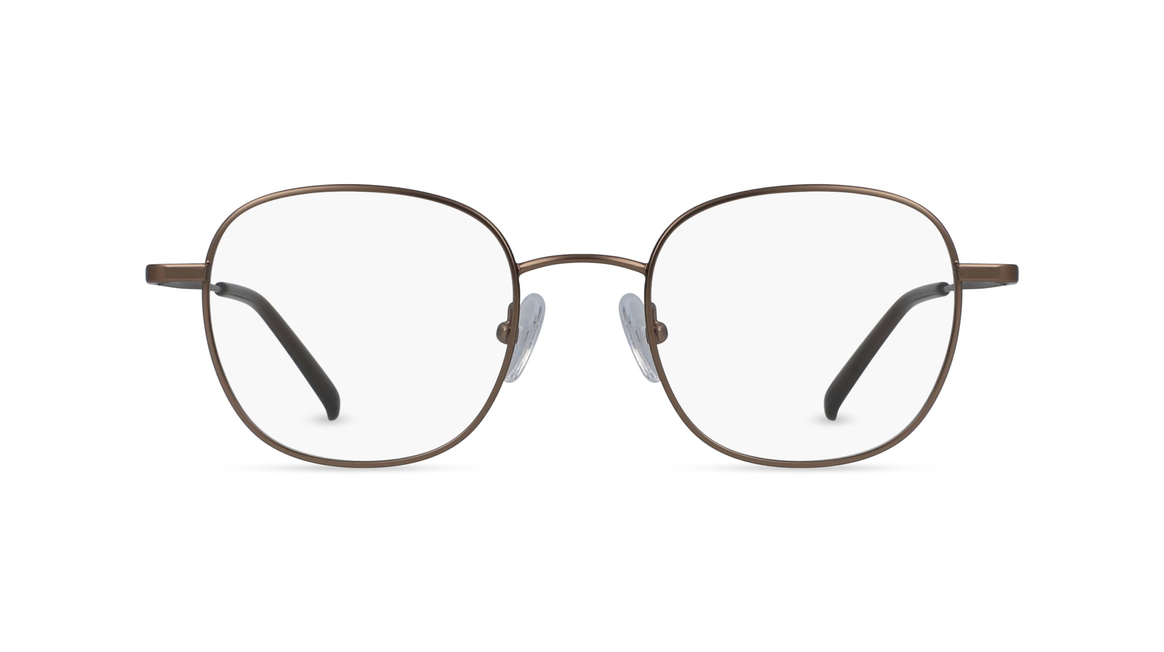 Fielmann BD 470 CL Unisex-Brille inkl. Gläser Vollrand Eckig Edelstahl-Gestell 49mm/20mm/140mm, braun