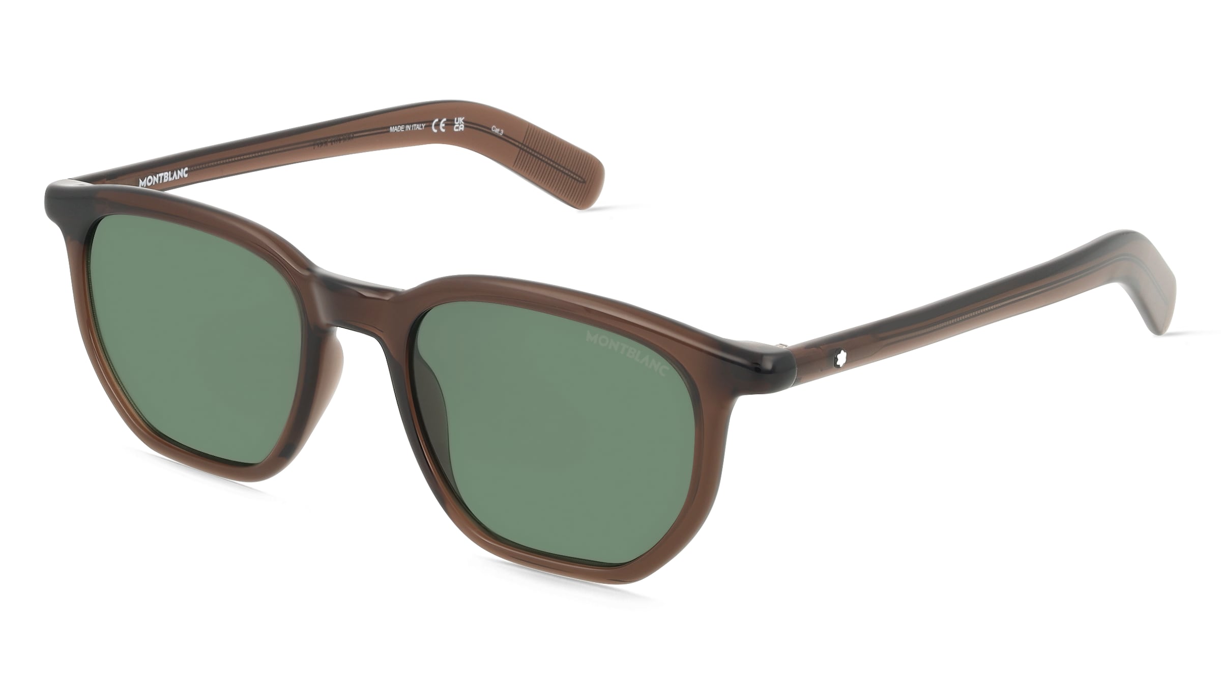 Montblanc MB0352S Unisex-Sonnenbrille Vollrand Eckig Acetat-Gestell, Braun
