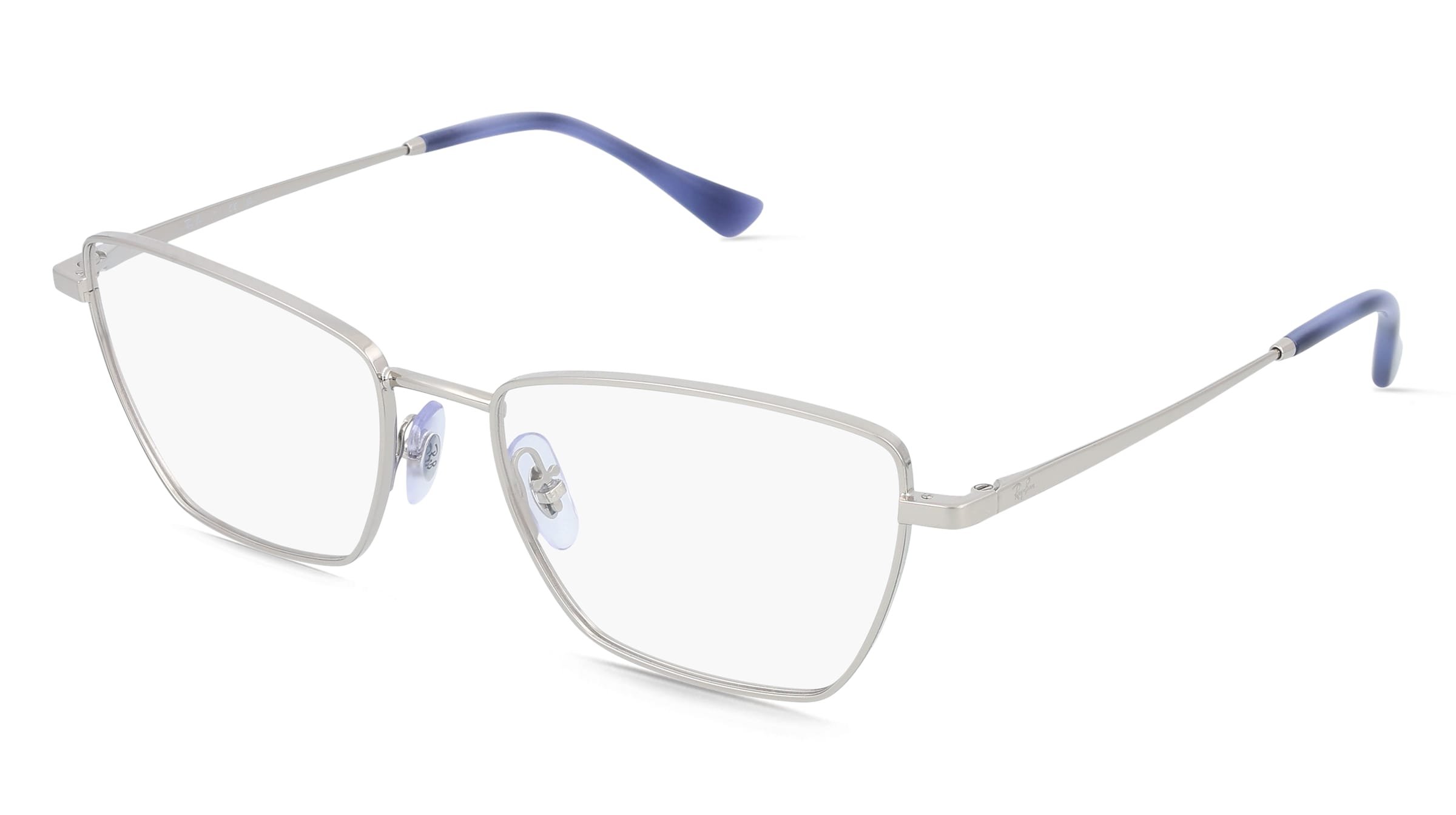 Ray-Ban RX6552 Unisex-Brille inkl. Gläser Vollrand Geometrisch Metall-Gestell 56/18/145, Silber