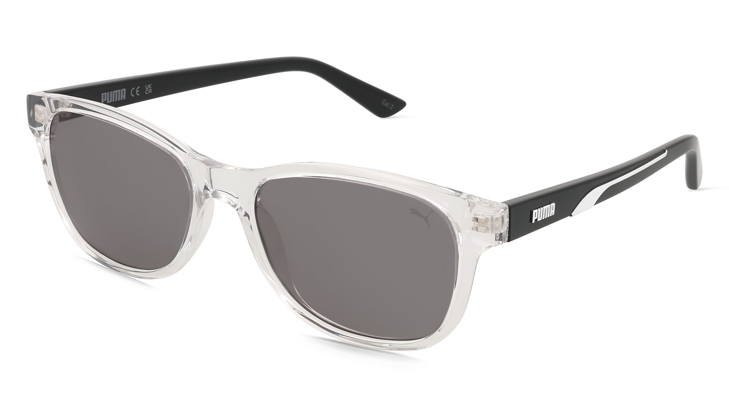 Puma PU0468S Unisex-Sonnenbrille Vollrand Rund Acetat Spritzguss-Gestell, Transparent