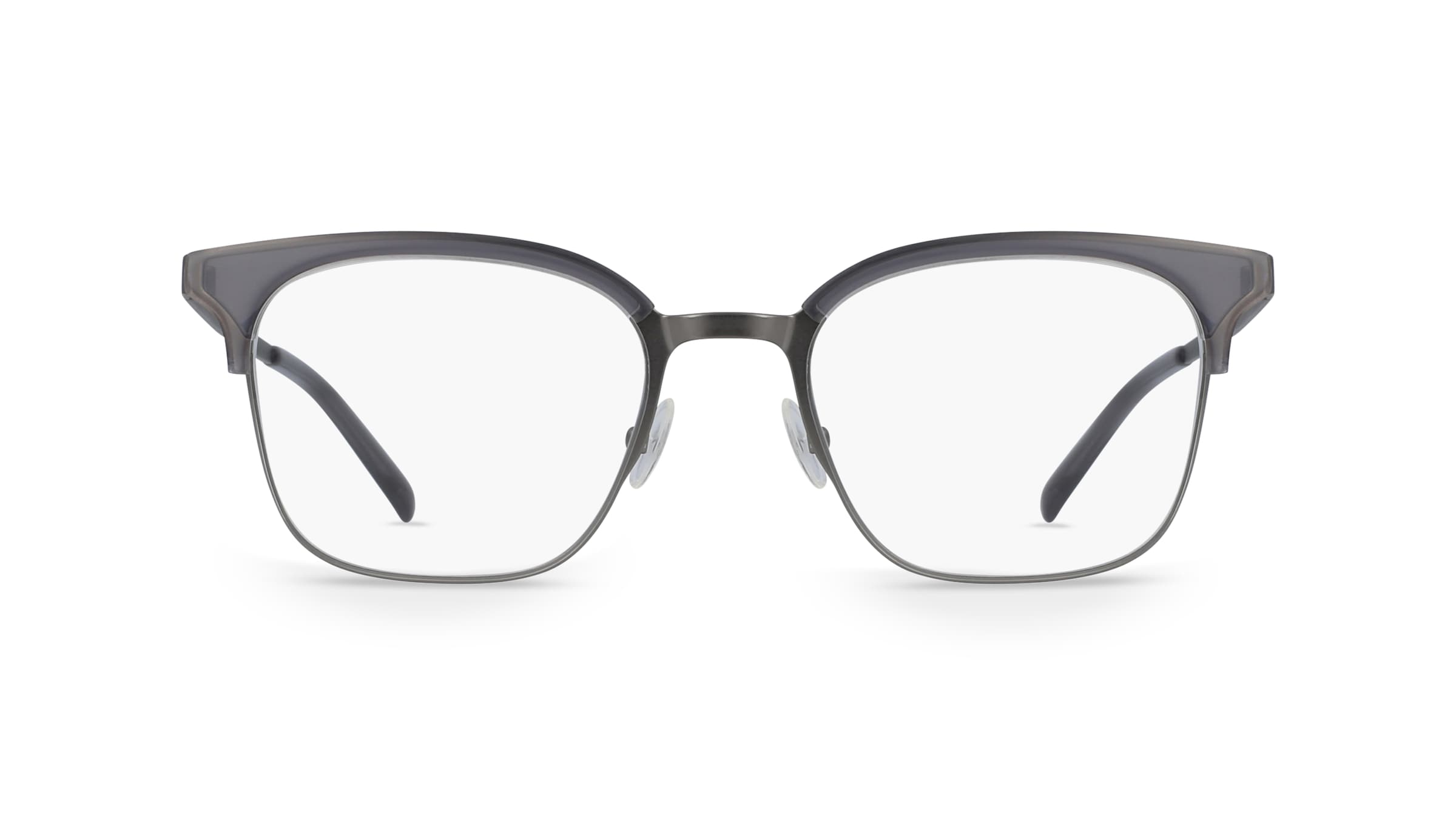 Fielmann Q 071 CL Herren-Brille inkl. Gläser Gerillt Eckig Edelstahl-Gestell 51mm/20mm/145mm, grau