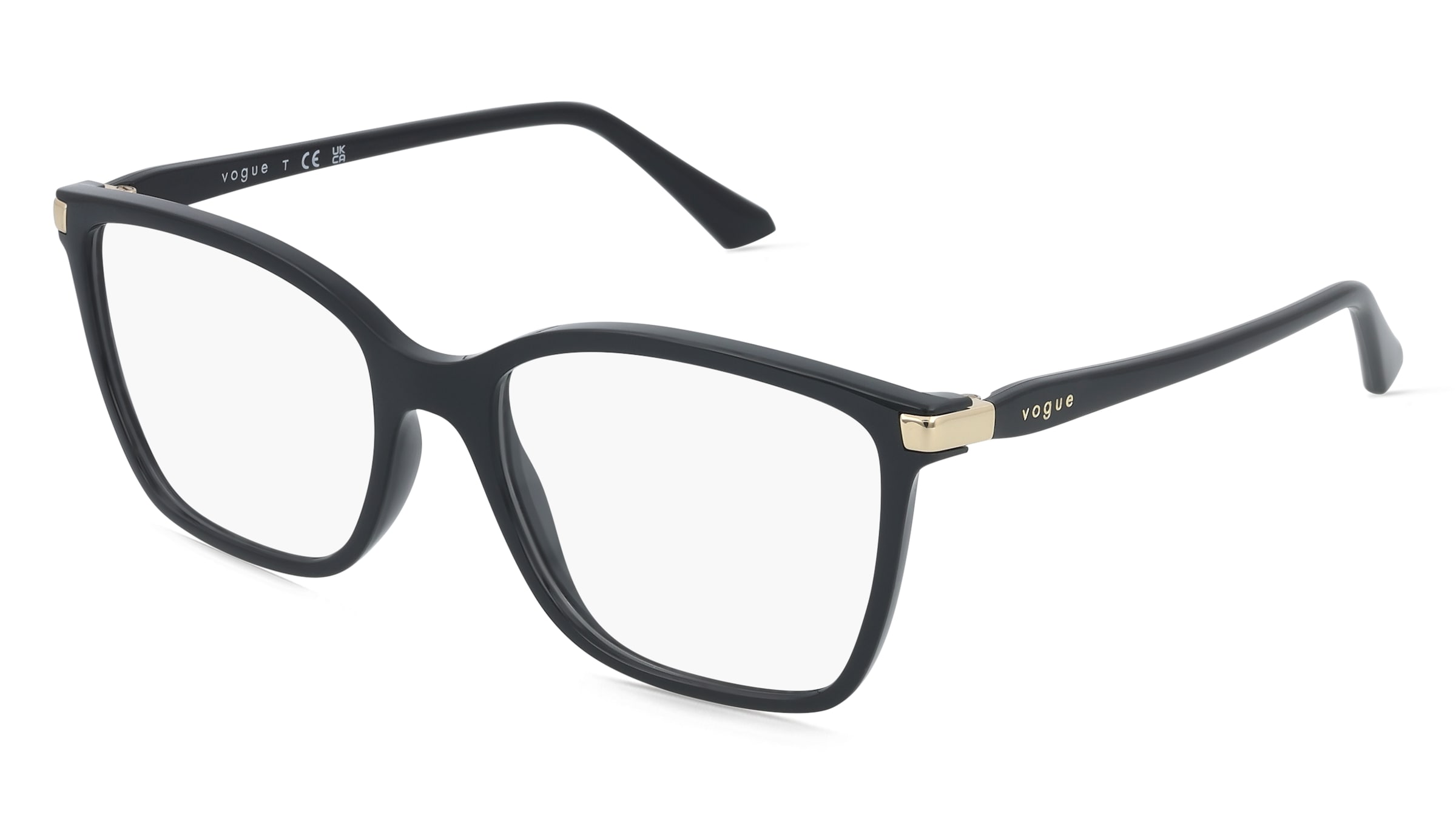 Vogue 0VO5654 Damen-Brille inkl. Gläser Vollrand Quadratisch Kunststoff-Gestell 53/17/140, Schwarz