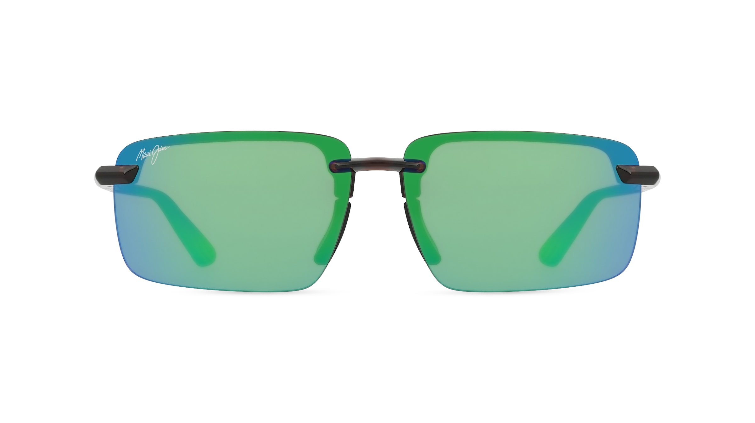 Maui Jim MJ0656SA Unisex-Sonnenbrille Randlos Eckig Nylon-Gestell, braun