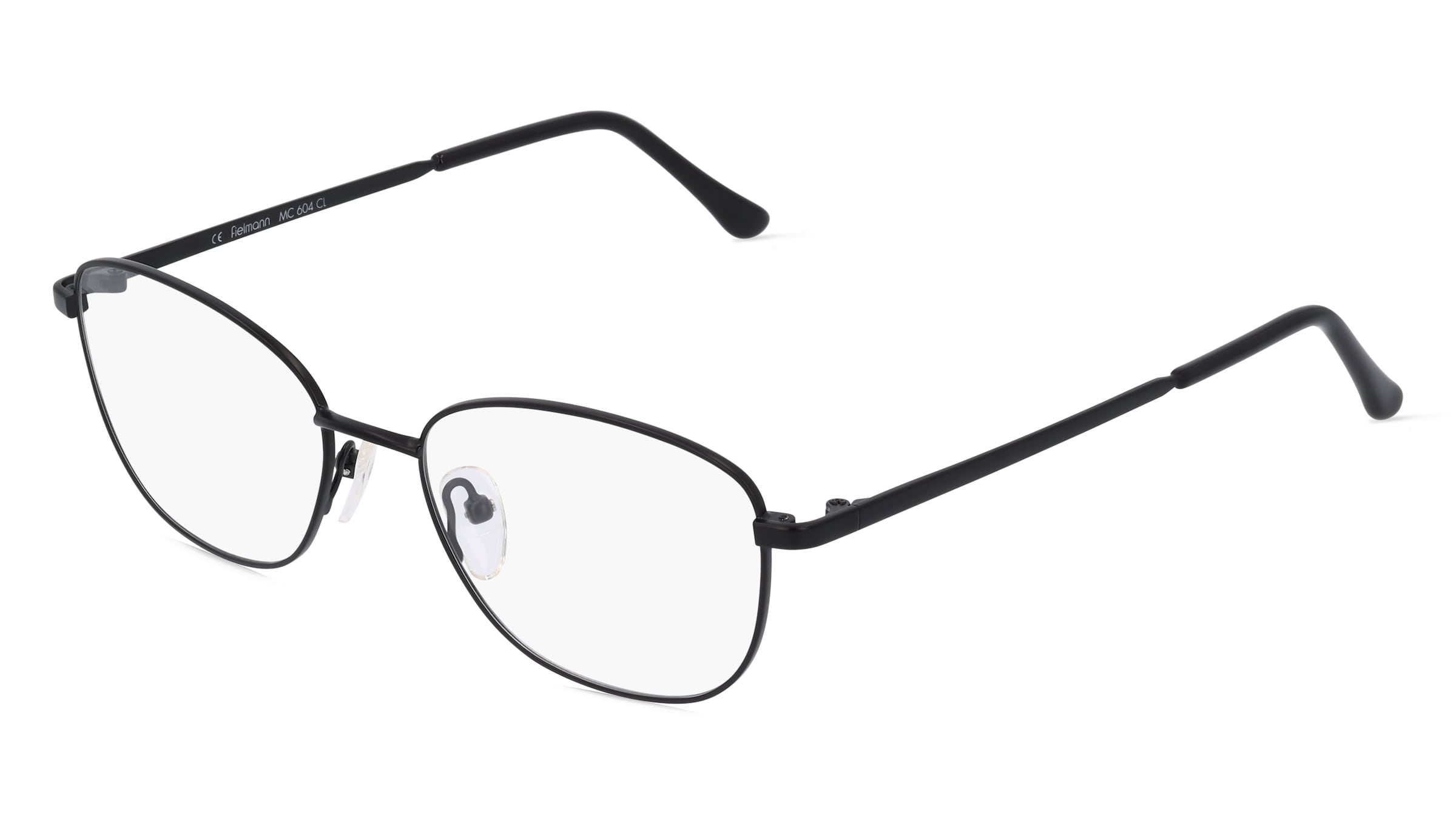 Fielmann MC 604 CL Damen-Brille inkl. Gläser Vollrand Quadratisch Edelstahl-Gestell 53/17/135, Schwarz