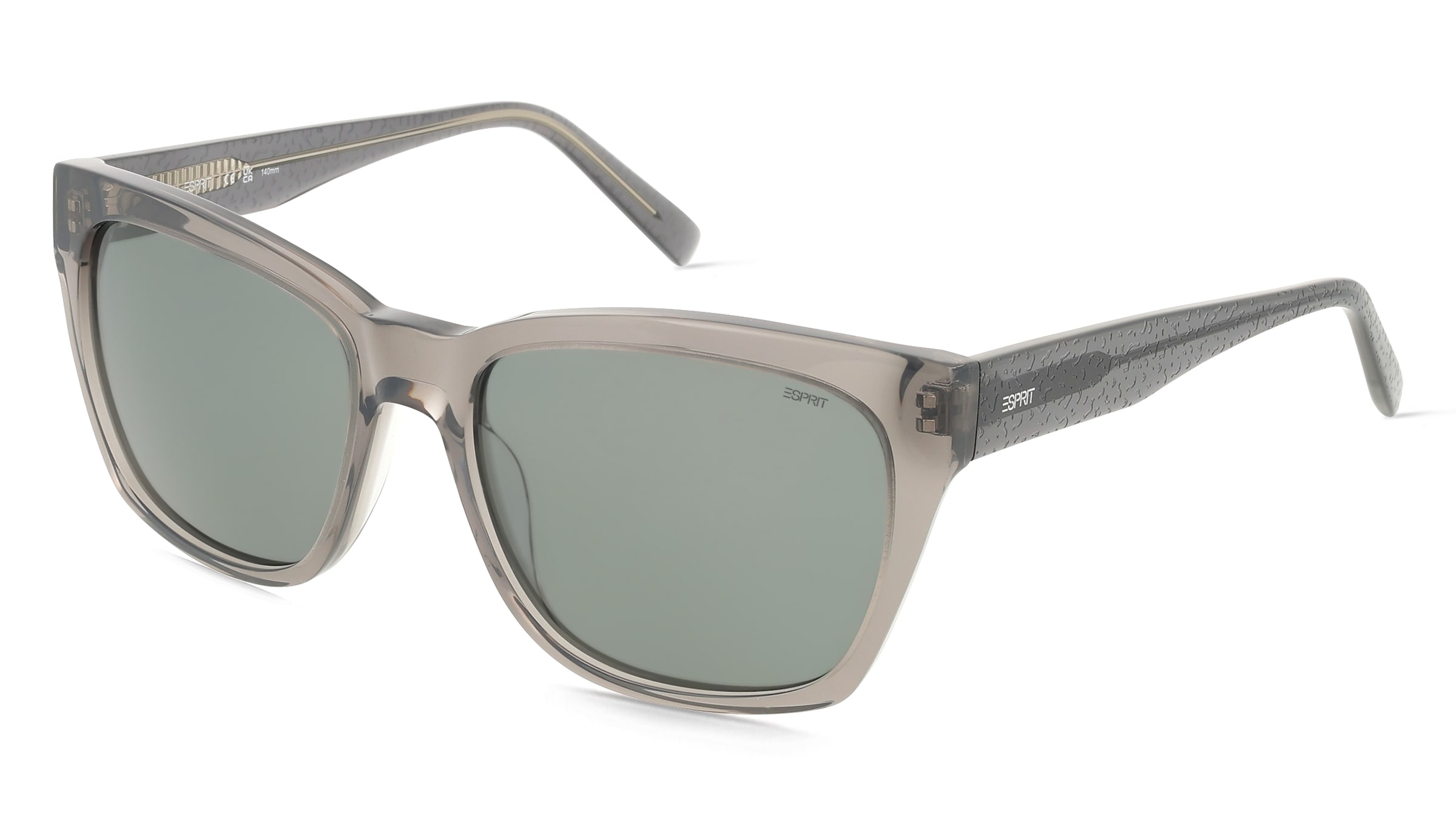 Esprit 40111 Damen-Sonnenbrille Vollrand Quadratisch Acetat-Gestell, Grau