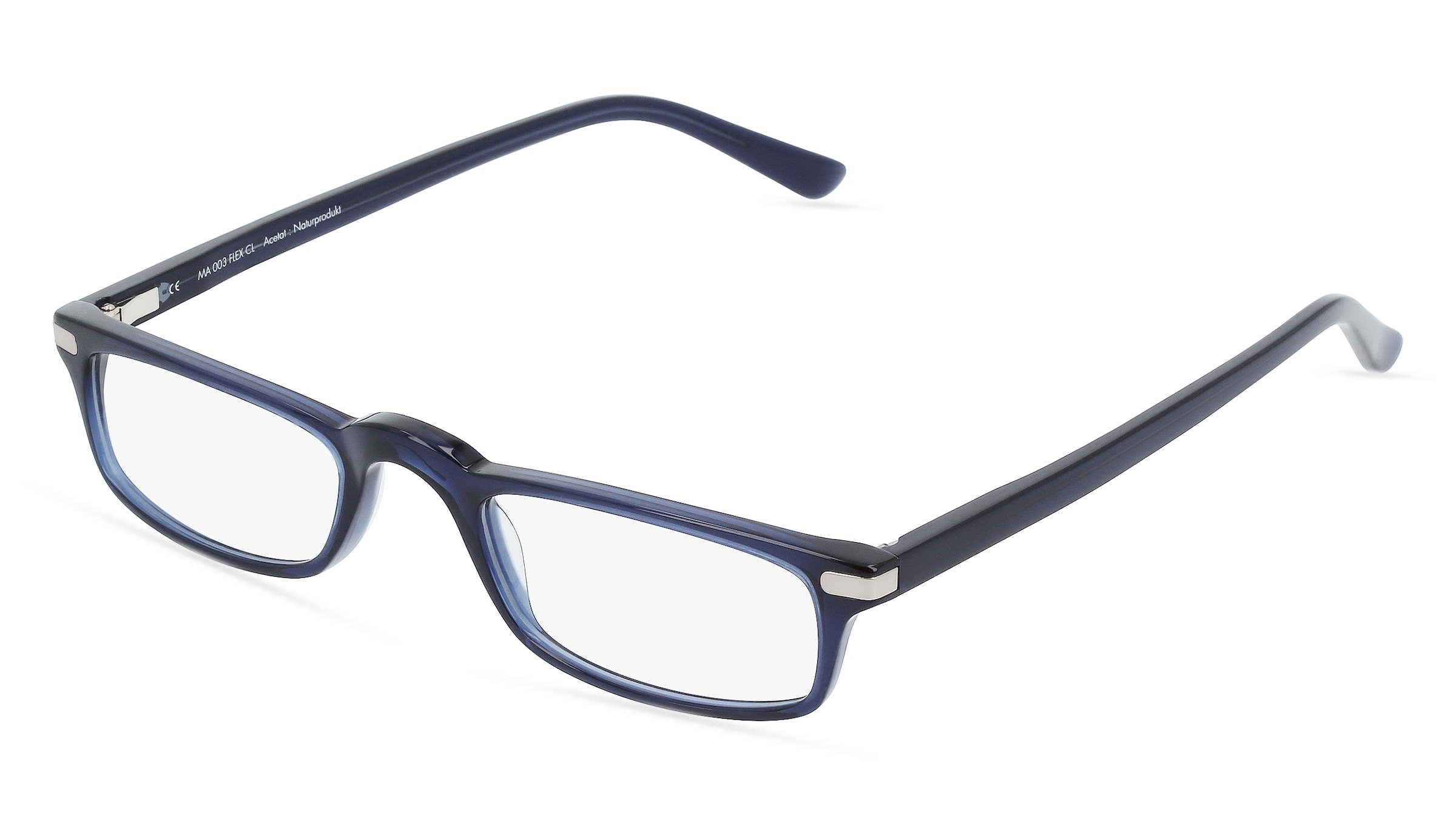 Fielmann MA 003 FLEX CL Herren-Brille inkl. Gläser Vollrand Halb Acetat-Gestell 48/21/145, Blau