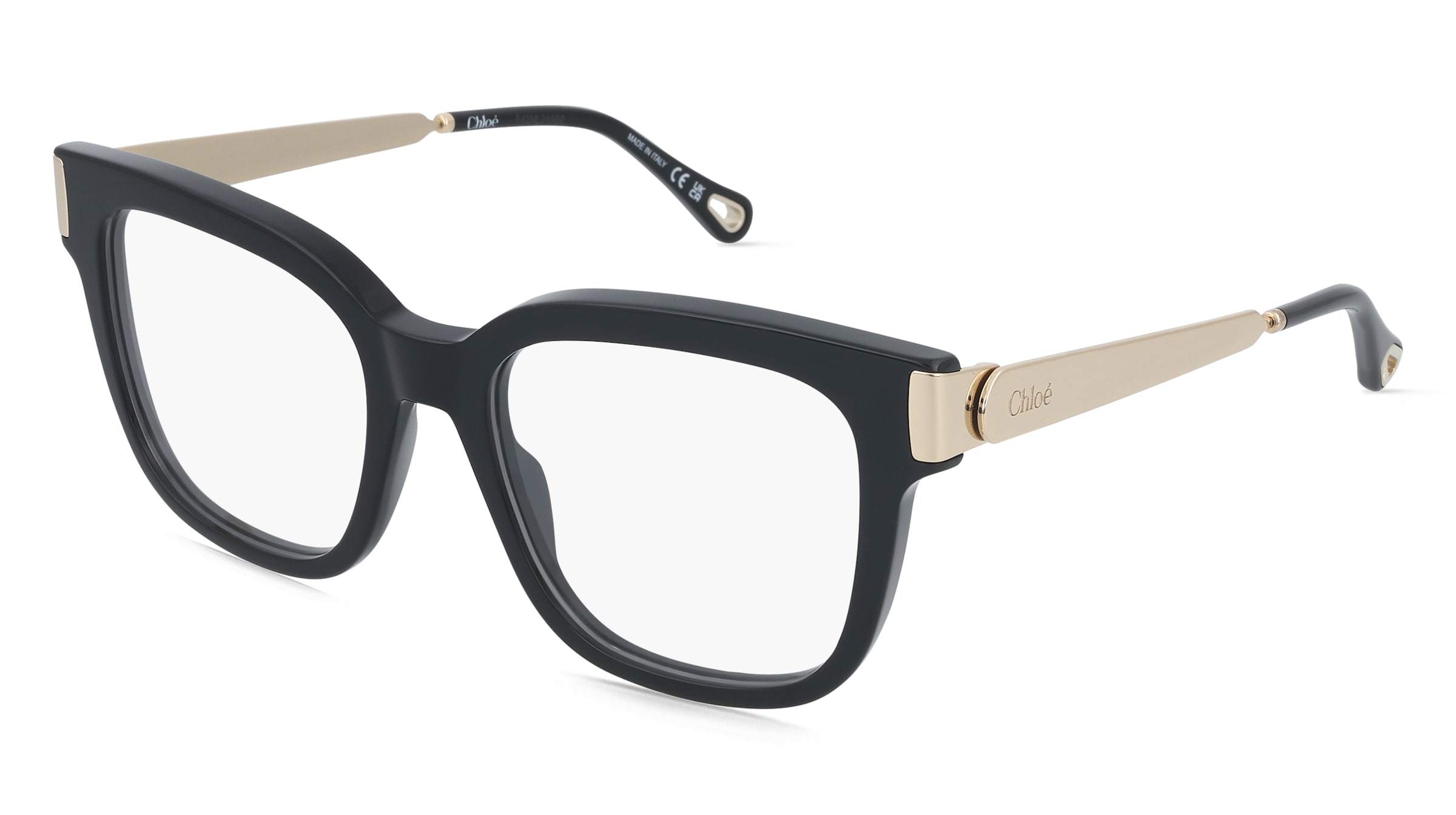 Chloé CH0353O Damen-Brille inkl. Gläser Vollrand Eckig Acetat-Gestell 52/18/140, Schwarz