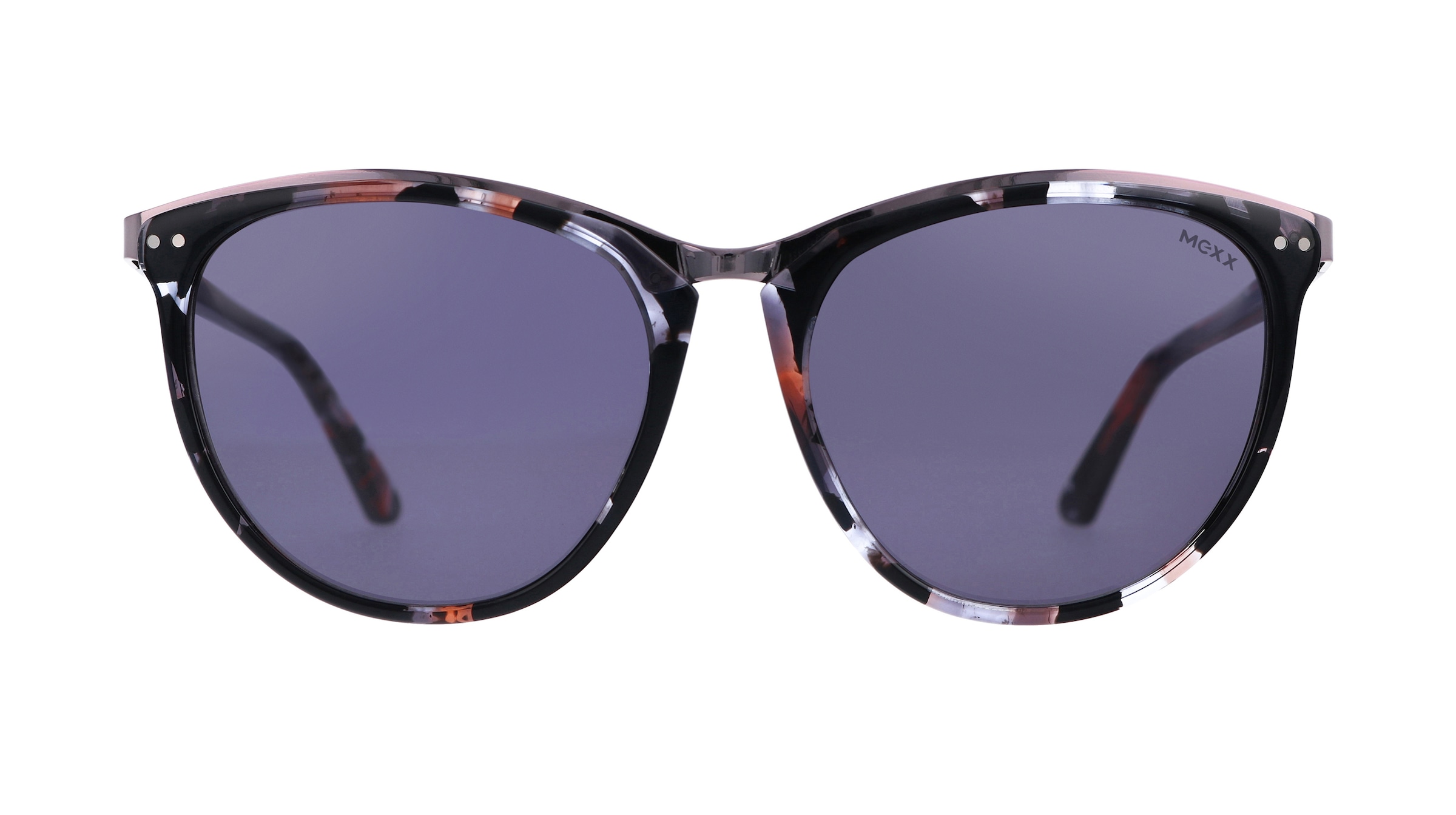 Mexx Eyes 6355 Damen-Sonnenbrille Vollrand Butterfly Kunststoff-Gestell, Schwarz