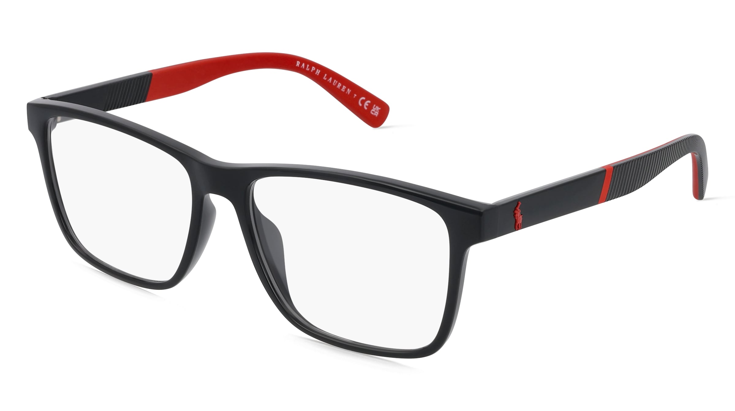 Polo Ralph Lauren PH2257U Herren-Brille inkl. Gläser Vollrand Quadratisch Acetat-Gestell 53/16/145, Schwarz