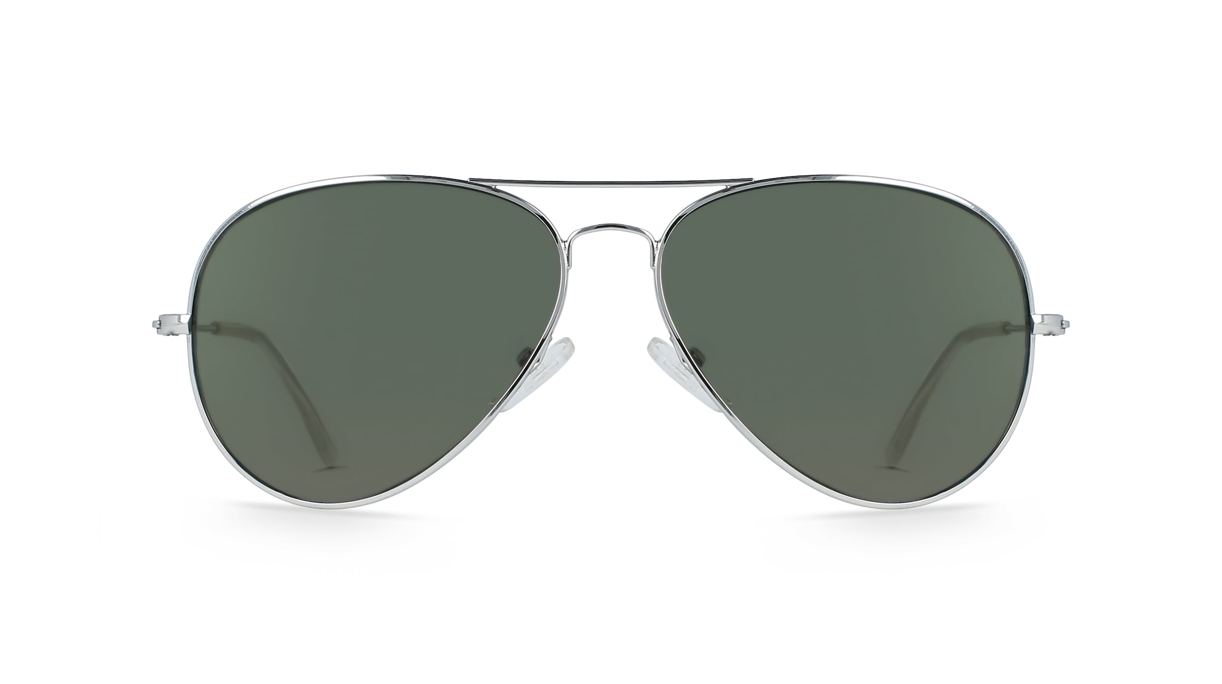 Fielmann BD 277 SUN CL Unisex-Sonnenbrille Vollrand Pilot Edelstahl-Gestell, silber