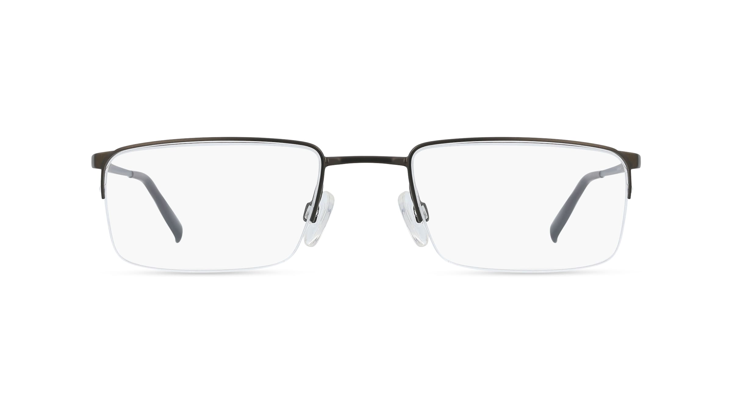 Fielmann CHARME 0730 FLEX TR Herren-Brille inkl. Gläser Halbrand Quadratisch Metall-Gestell 53/20/140, Grün