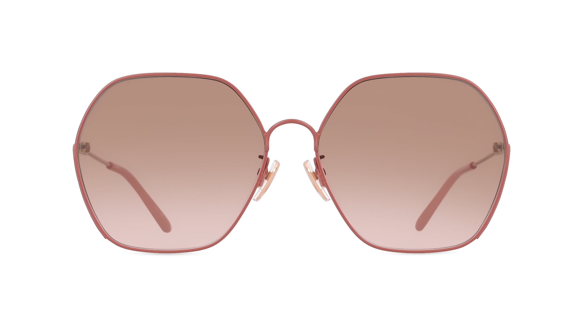 Chloé CH0169SA Damen-Sonnenbrille Vollrand Achteckig Metall-Gestell, rot