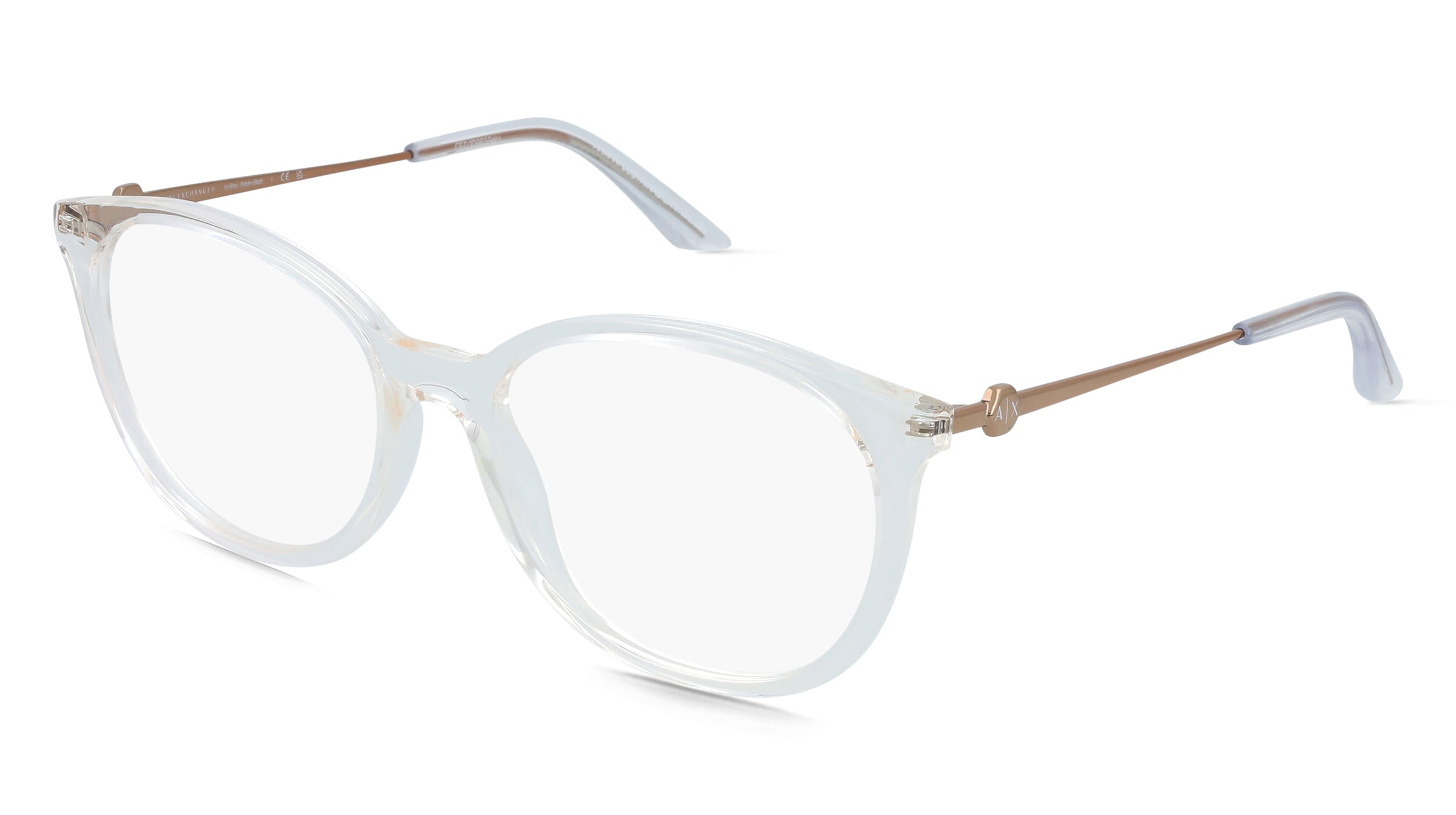 Armani Exchange 0AX3109 Damen-Brille inkl. Gläser Vollrand Cat Eye Kunststoff-Gestell 54/17/140, Transparent