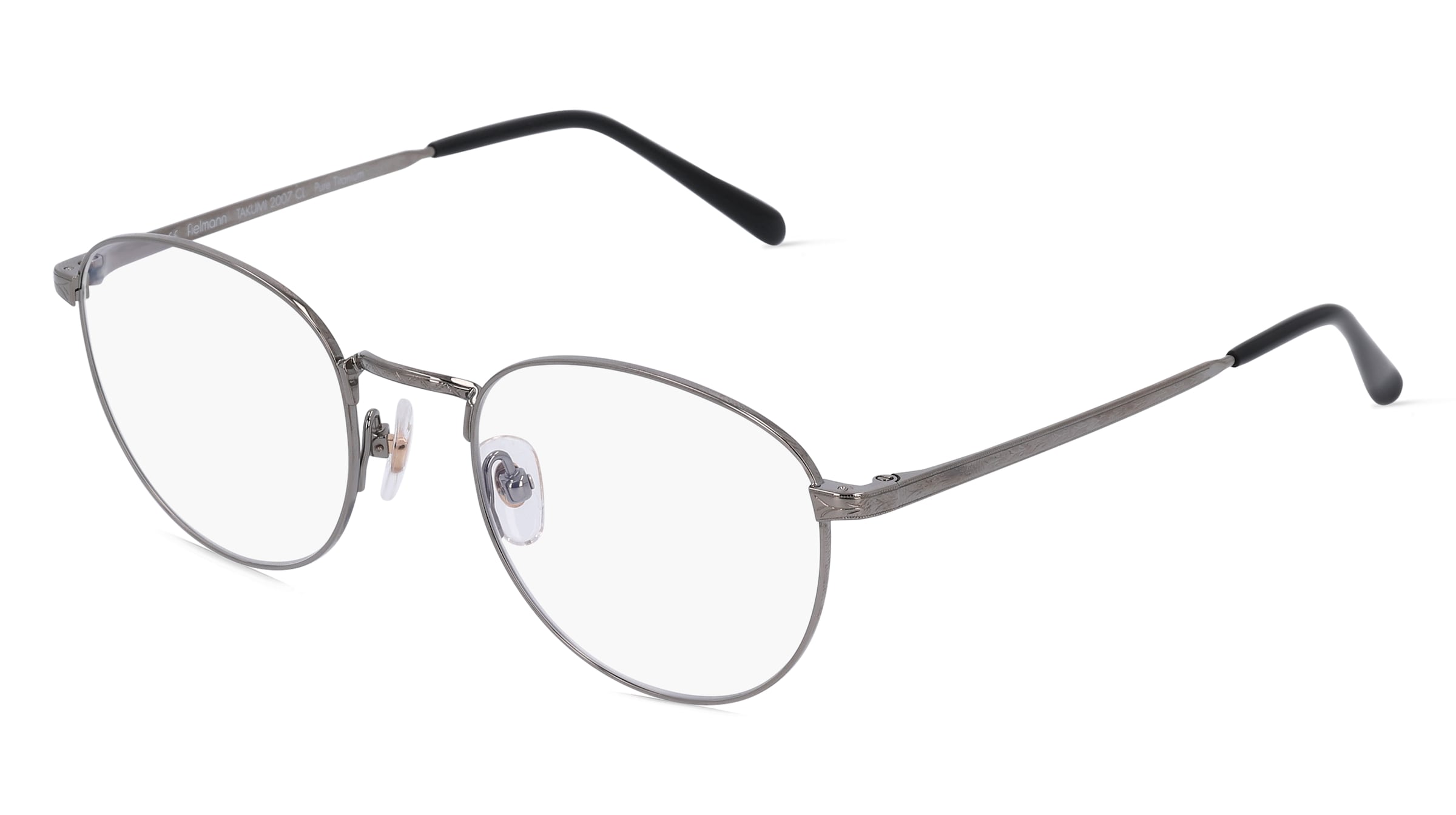 Fielmann TAKUMI 2007 CL Unisex-Brille inkl. Gläser Vollrand Panto Titan-Gestell 49/20/135, Grau
