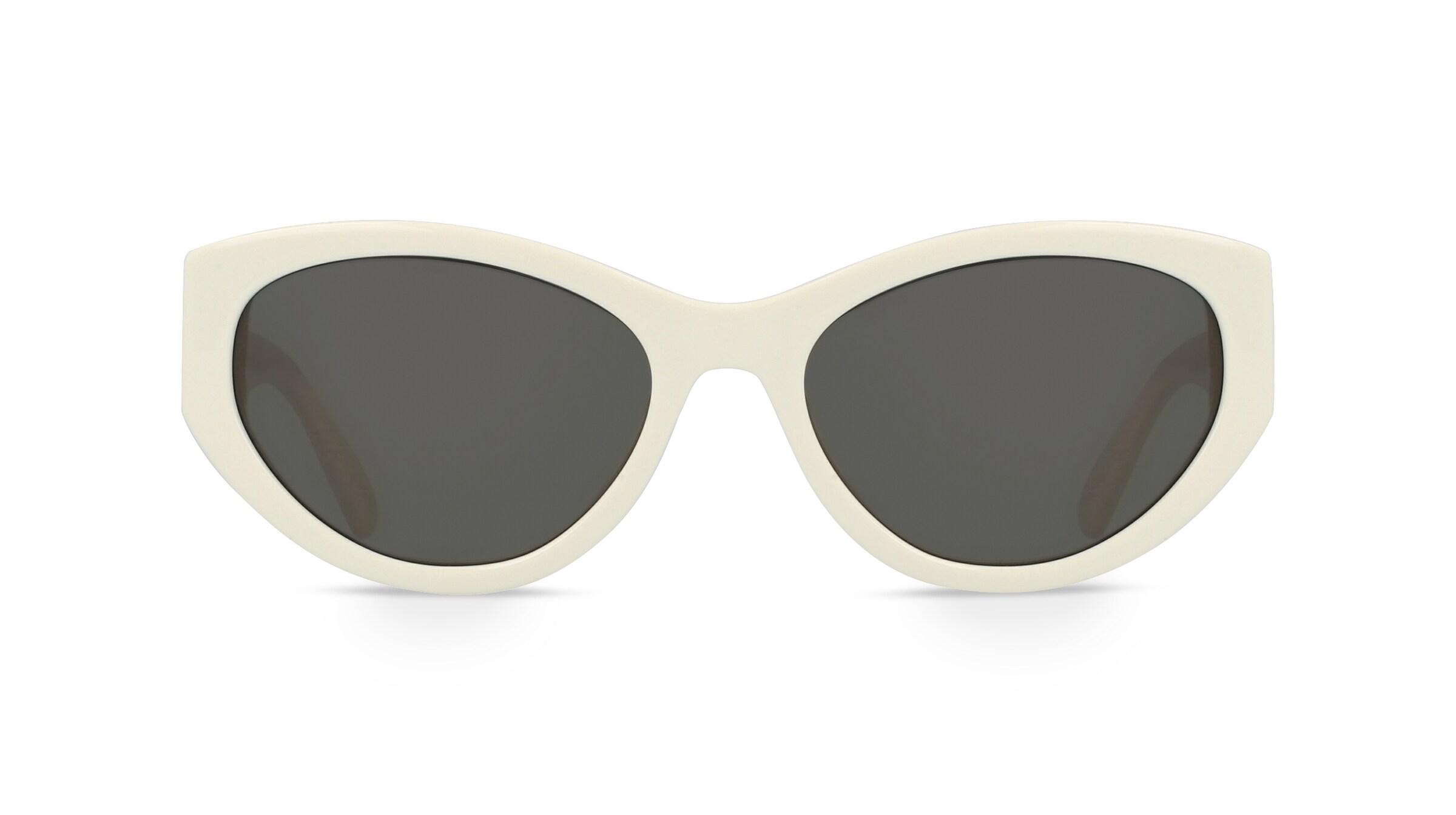 Fielmann LD 013 SUN CL Damen-Sonnenbrille Vollrand Eckig Acetat-Gestell, weiß