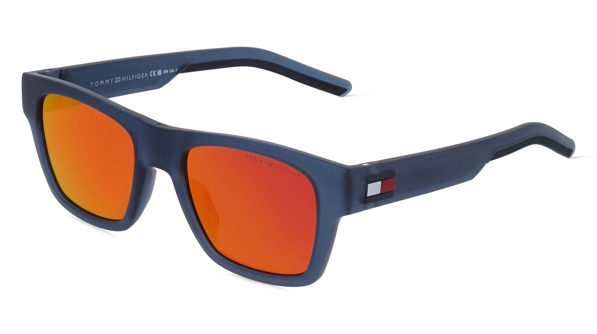 Tommy Hilfiger Eyewear Th 1975/S Herren-Sonnenbrille Vollrand Quadratisch Kunststoff-Gestell, Blau