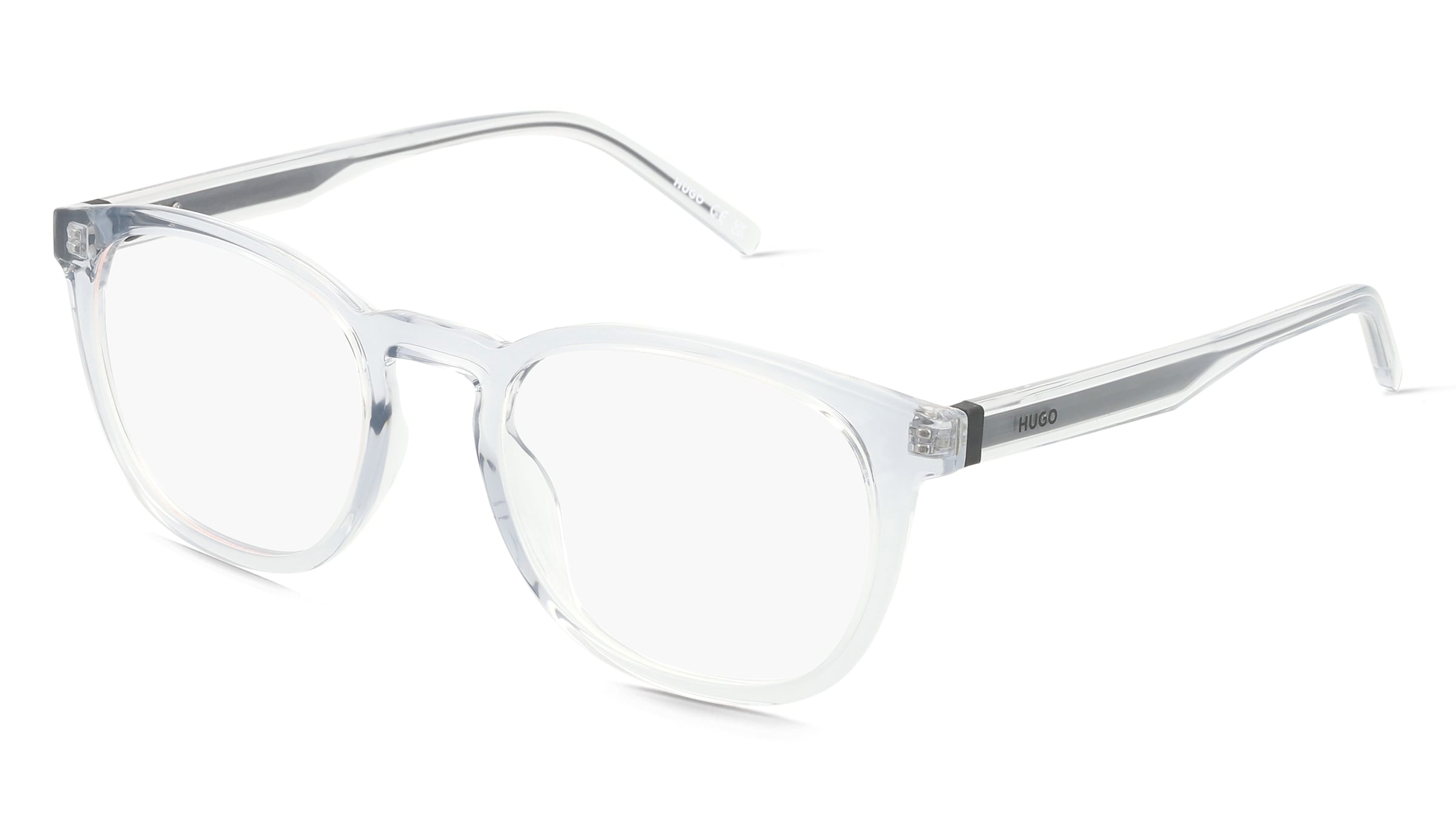 Hugo HG 1360 Herren-Brille inkl. Gläser Vollrand Panto Kunststoff-Gestell 51/20/145, Grau