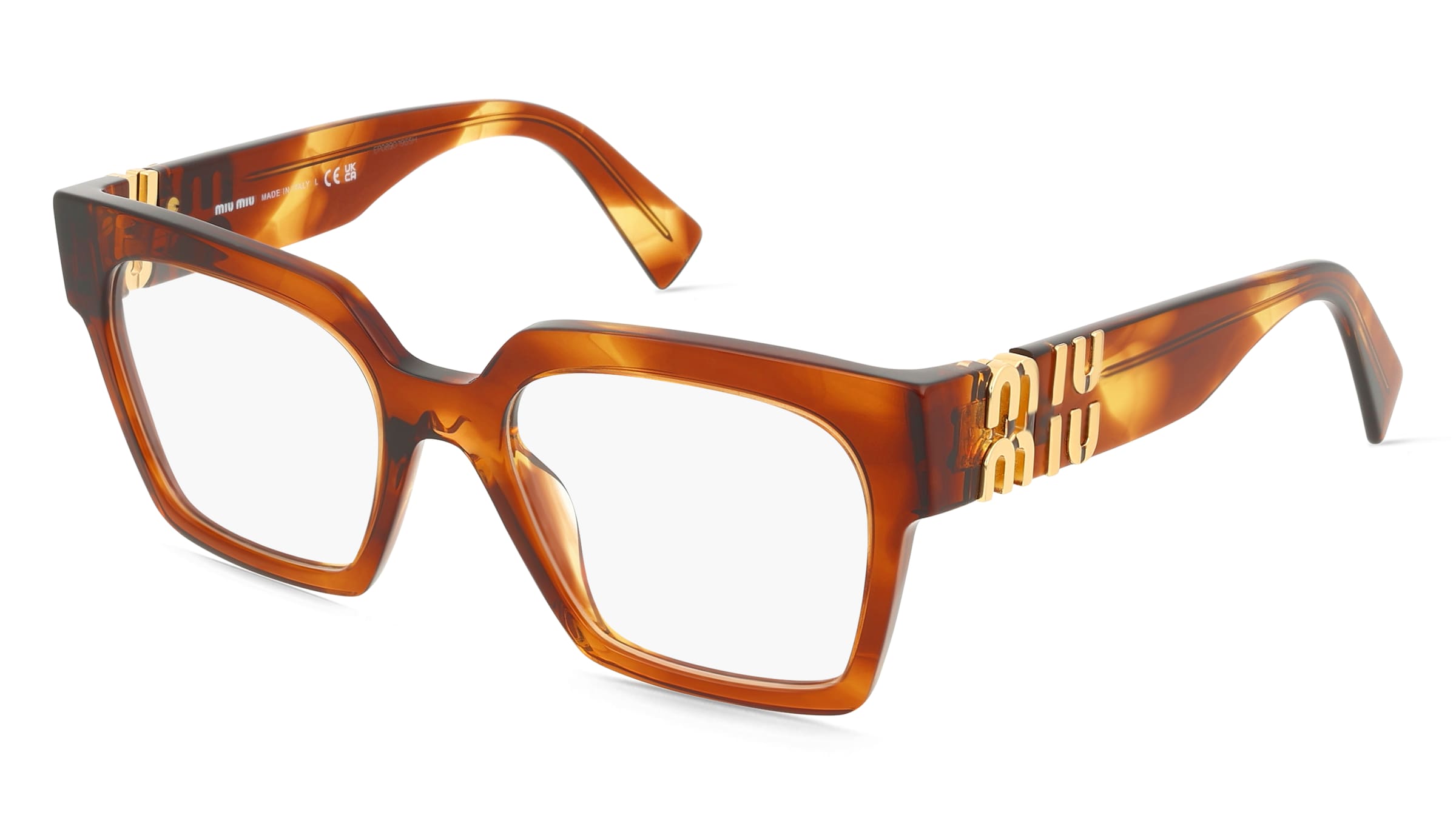 Miu Miu MU04UV Damen-Brille inkl. Gläser Vollrand Quadratisch Acetat-Gestell 52/19/135, Braun