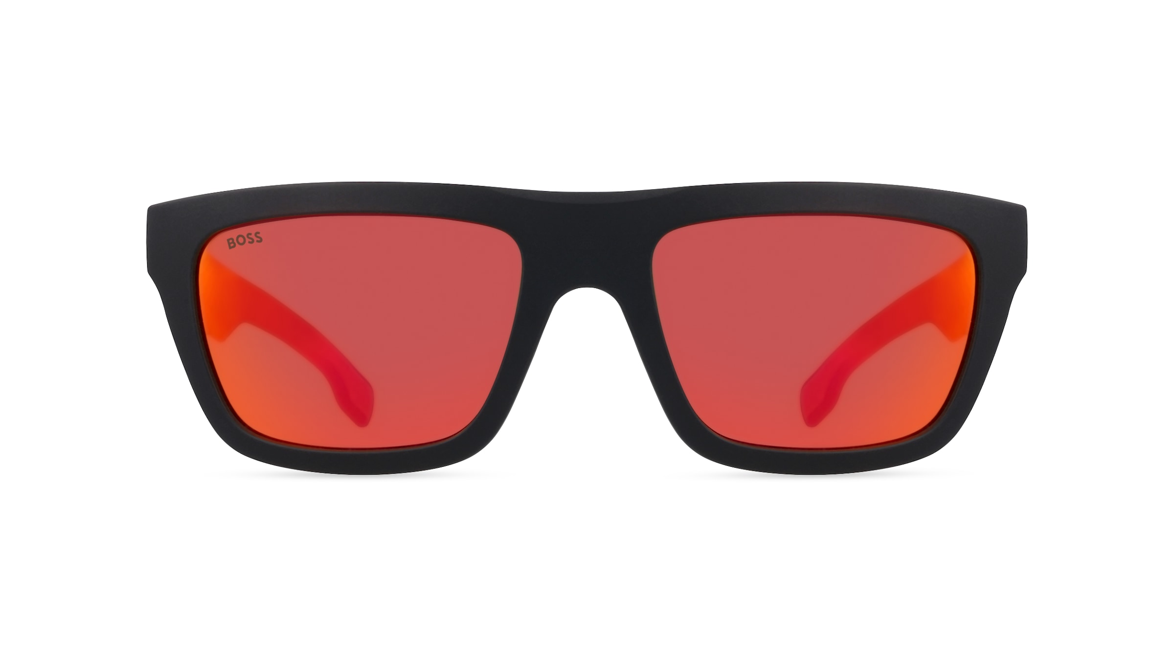 Boss 1450/S Herren-Sonnenbrille Vollrand Eckig Kunststoff-Gestell, schwarz