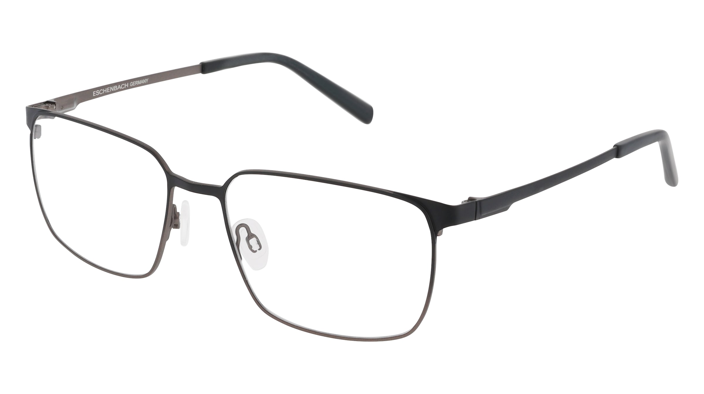 FREIGEIST 862067 Herren-Brille inkl. Gläser Vollrand Quadratisch Metall-Gestell 60/19/155, Schwarz