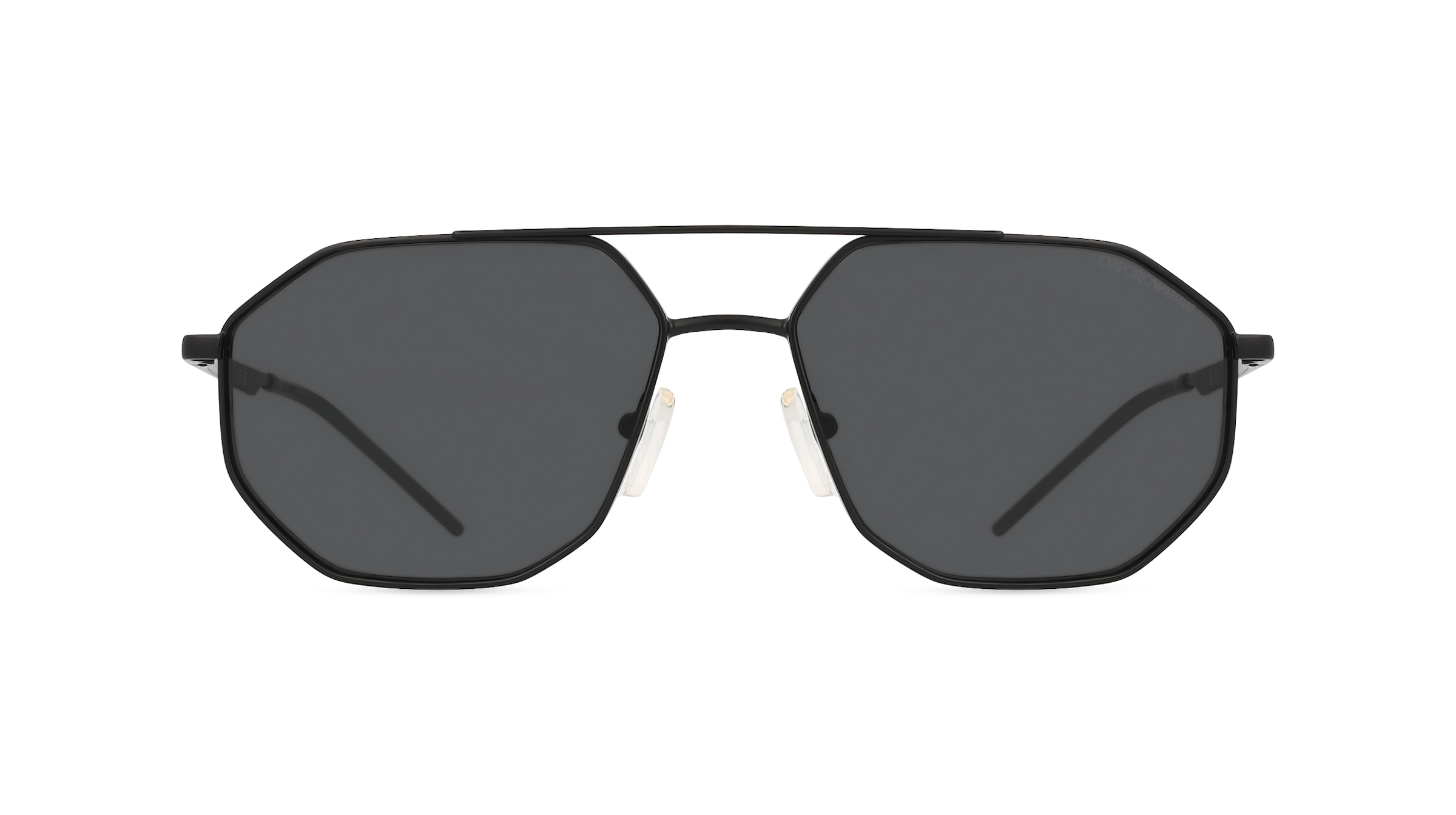 Emporio Armani EA2147 Herren-Sonnenbrille Vollrand Oval Metall-Gestell, schwarz