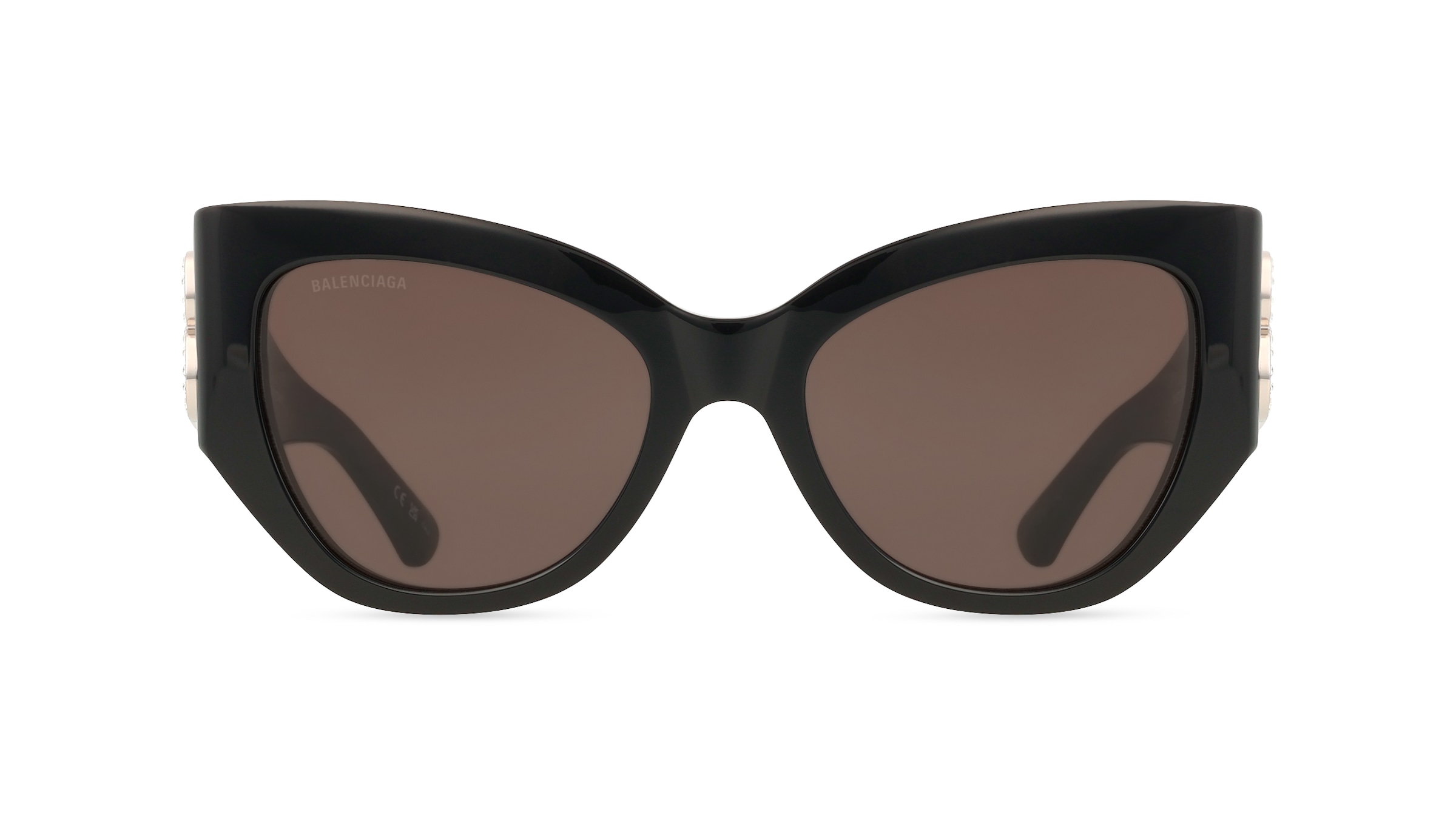 Balenciaga BB0322S Damen-Sonnenbrille Vollrand Butterfly Acetat-Gestell, Schwarz