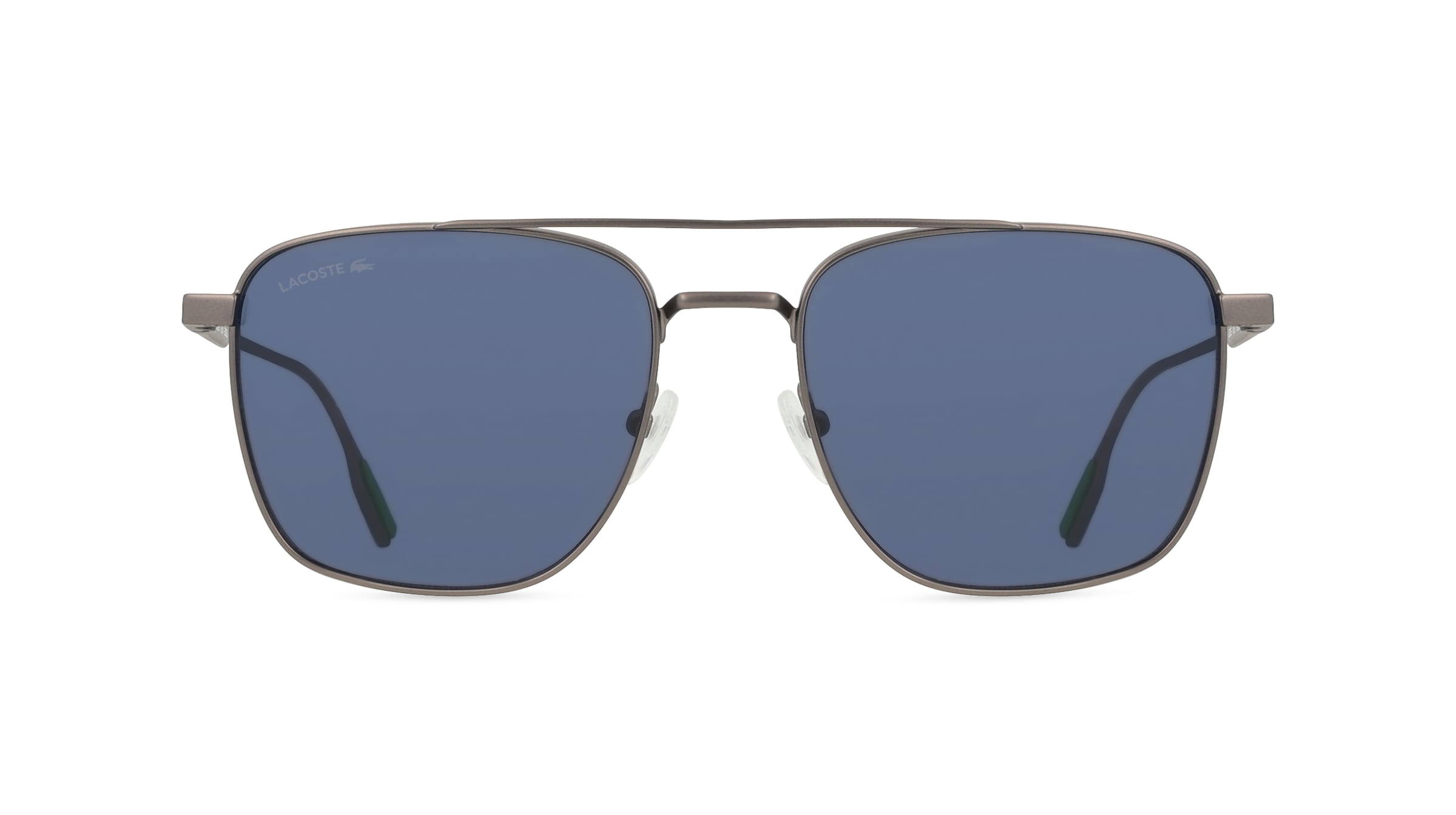 Lacoste L261S Unisex-Sonnenbrille Vollrand Pilot Metall-Gestell, silber