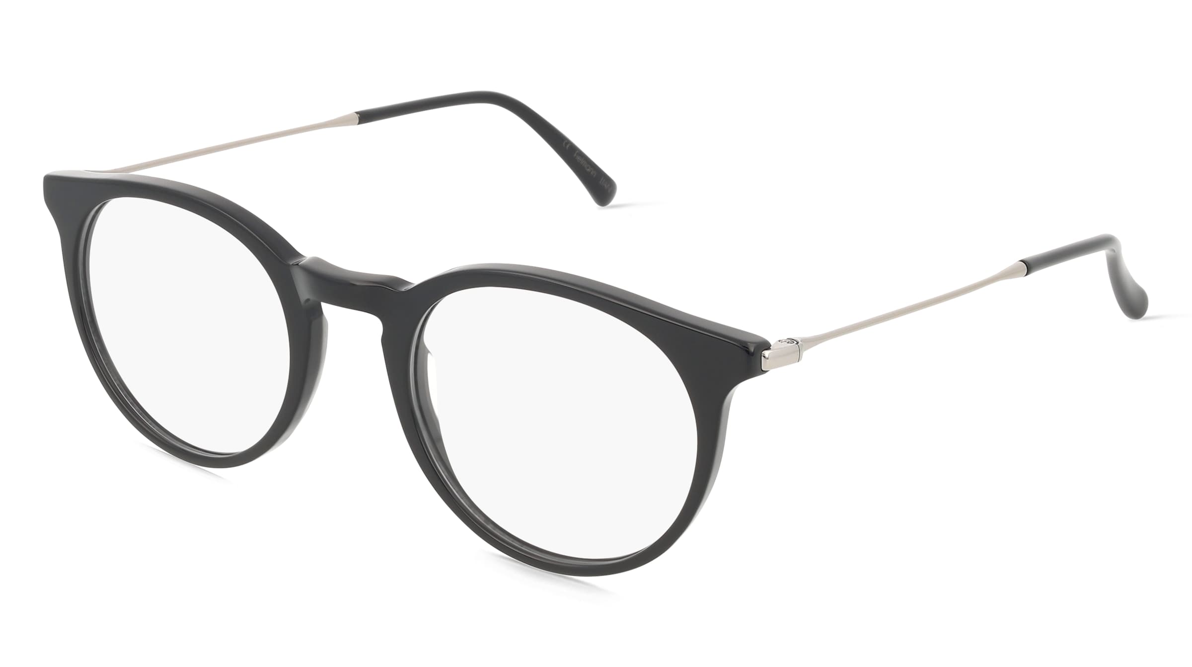Fielmann MC 638 CL Unisex-Brille inkl. Gläser Vollrand Panto Acetat-Gestell 48/21/145, Schwarz