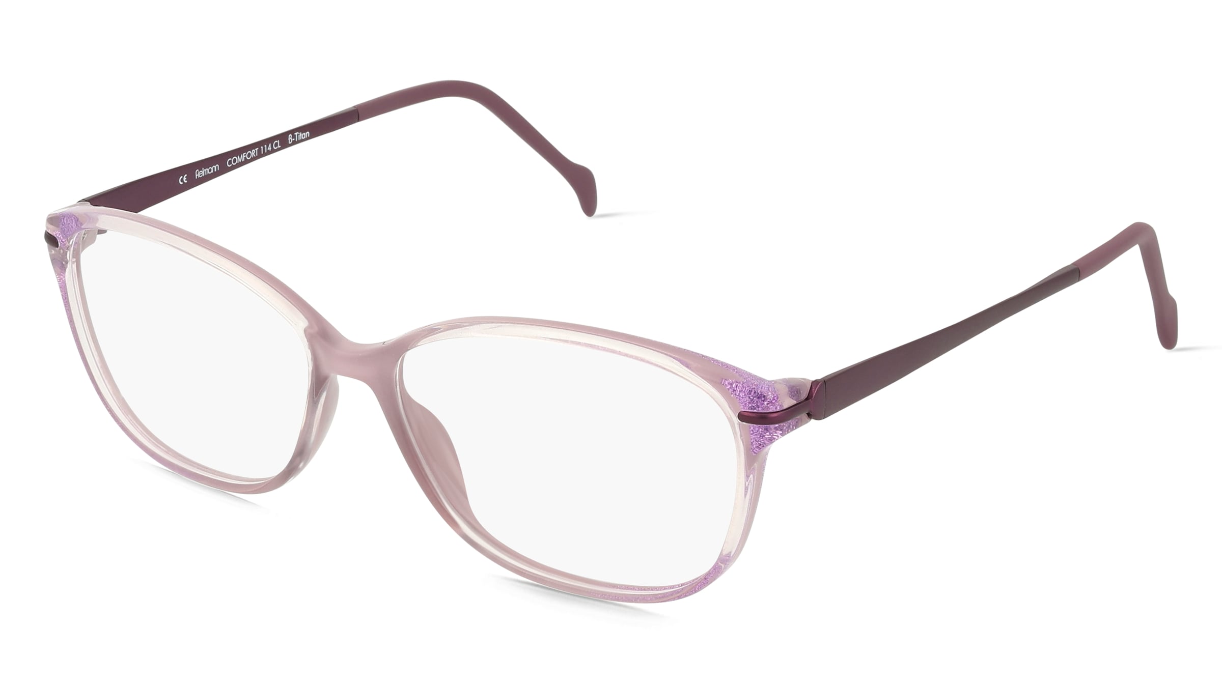 Fielmann COMFORT 114 CL Damen-Brille inkl. Gläser Vollrand Eckig TR90-Gestell 52mm/13mm/130mm, lila