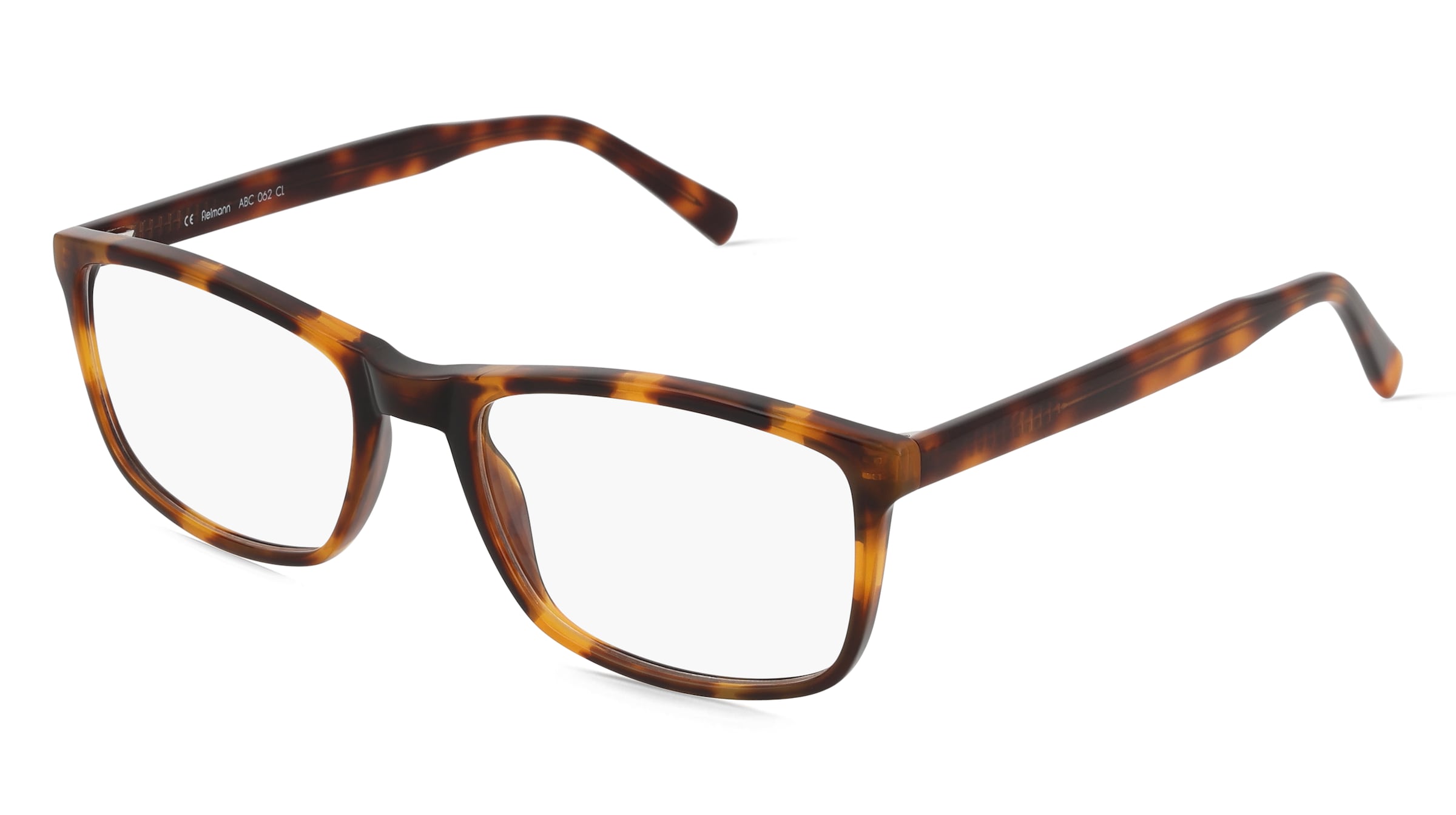 Fielmann ABC 062 CL DAVID Herren-Brille inkl. Gläser Vollrand Quadratisch Acetat-Gestell 53/19/145, Havanna