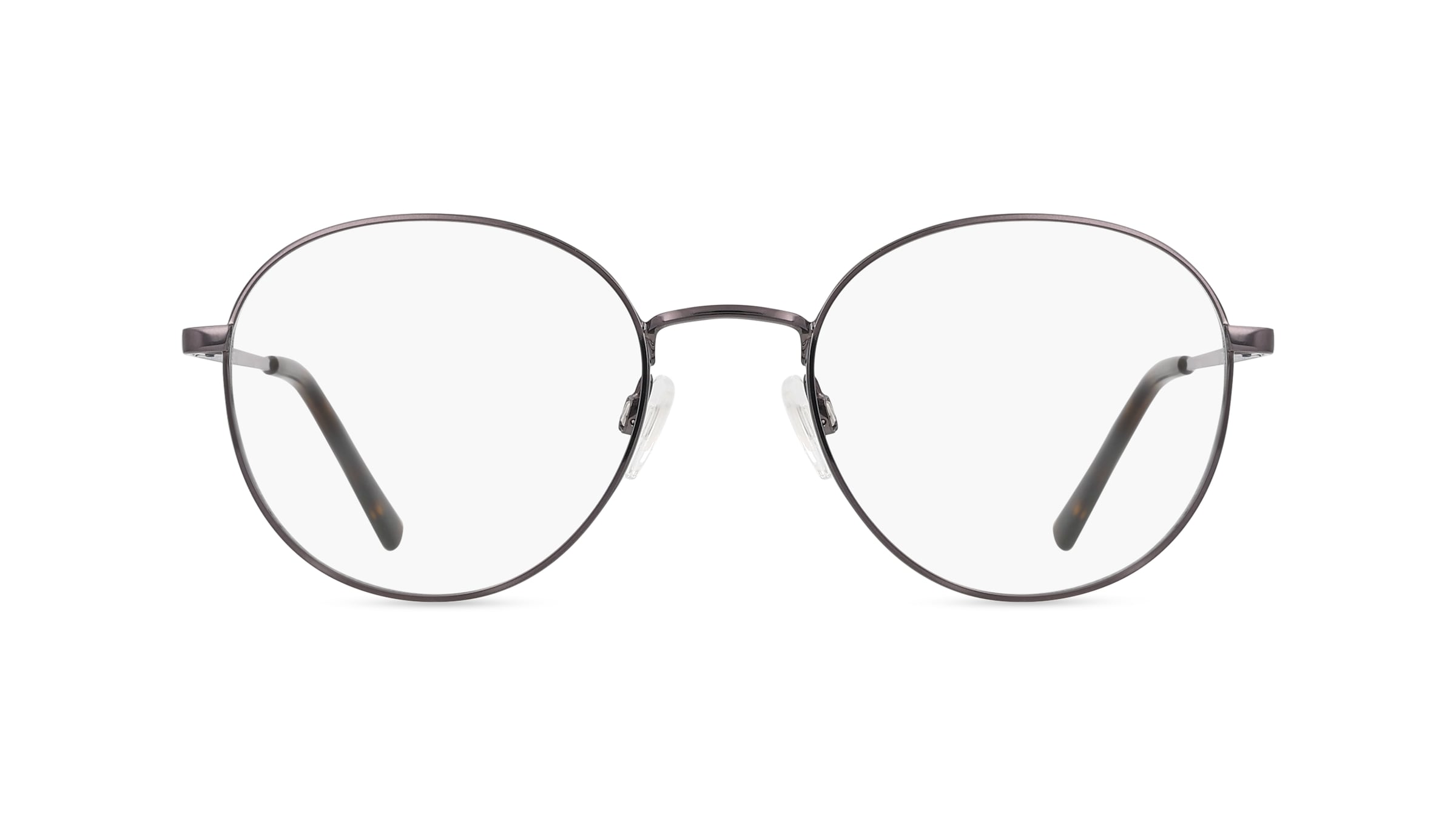 Fielmann OU 001 CL Unisex-Brille inkl. Gläser Vollrand Panto Edelstahl-Gestell 46mm/20mm/135mm, grau