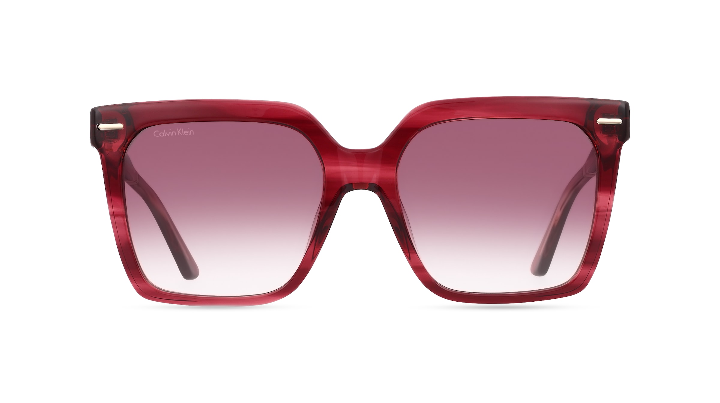 Calvin Klein CK22534S Damen-Sonnenbrille Vollrand Eckig Kunststoff-Gestell, rot