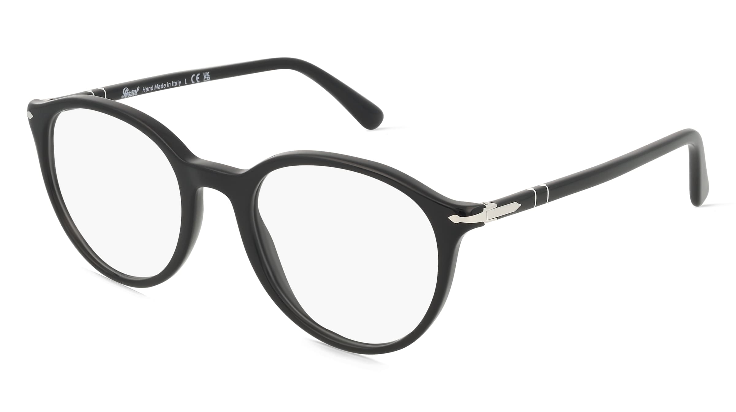 Persol 0PO3353V Unisex-Brille inkl. Gläser Vollrand Panto Acetat-Gestell 51/20/145, Schwarz