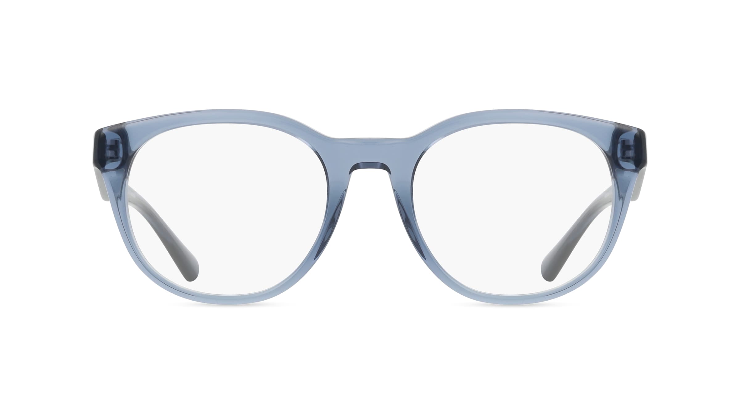 Emporio Armani EA3207 Herren-Brille inkl. Gläser Vollrand Rund Acetat-Gestell 51mm/20mm/145mm, blau