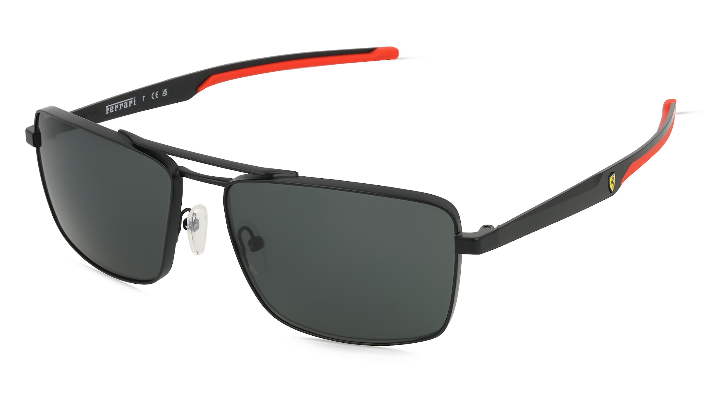 Scuderia Ferrari 0FZ5001 Herren-Sonnenbrille Vollrand Quadratisch Metall-Gestell, Schwarz