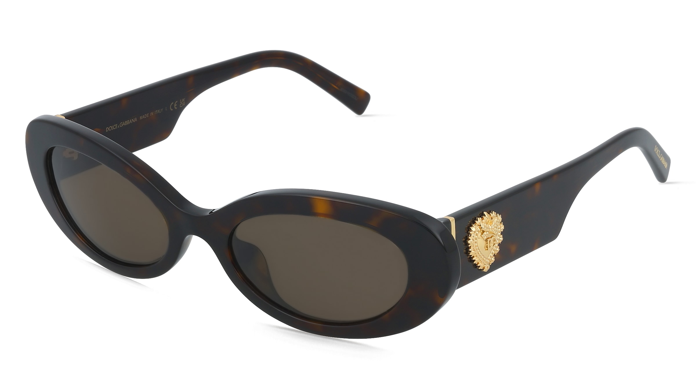 Dolce&amp;Gabbana DG4537 Damen-Sonnenbrille Vollrand Oval Acetat-Gestell, Havanna