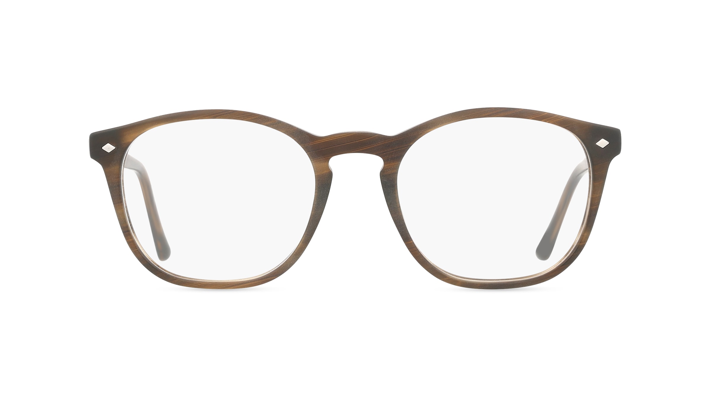 Giorgio Armani AR7074 Herren-Brille inkl. Gläser Vollrand Panto Acetat-Gestell 50/19/145, Braun