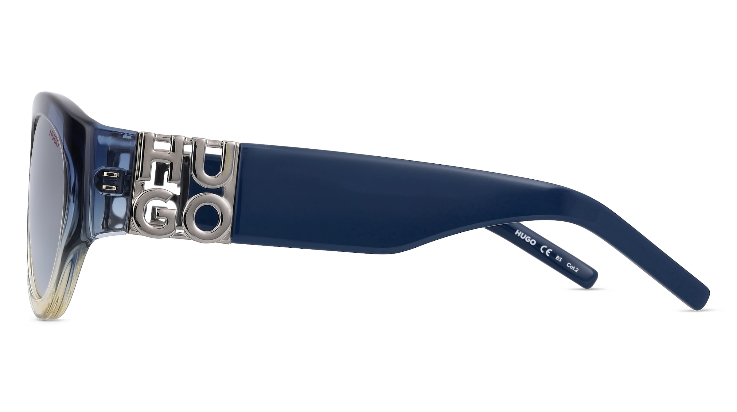 Thumbnail - Hugo HG 1254/S Herren-Sonnenbrille Vollrand Oval Acetat-Gestell, blau