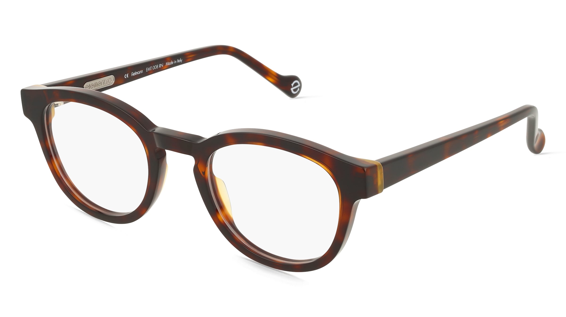 Fielmann Elementra EMT 008 RN Herren-Brille inkl. Gläser Vollrand Panto Acetat-Gestell 49/22/145, Havanna