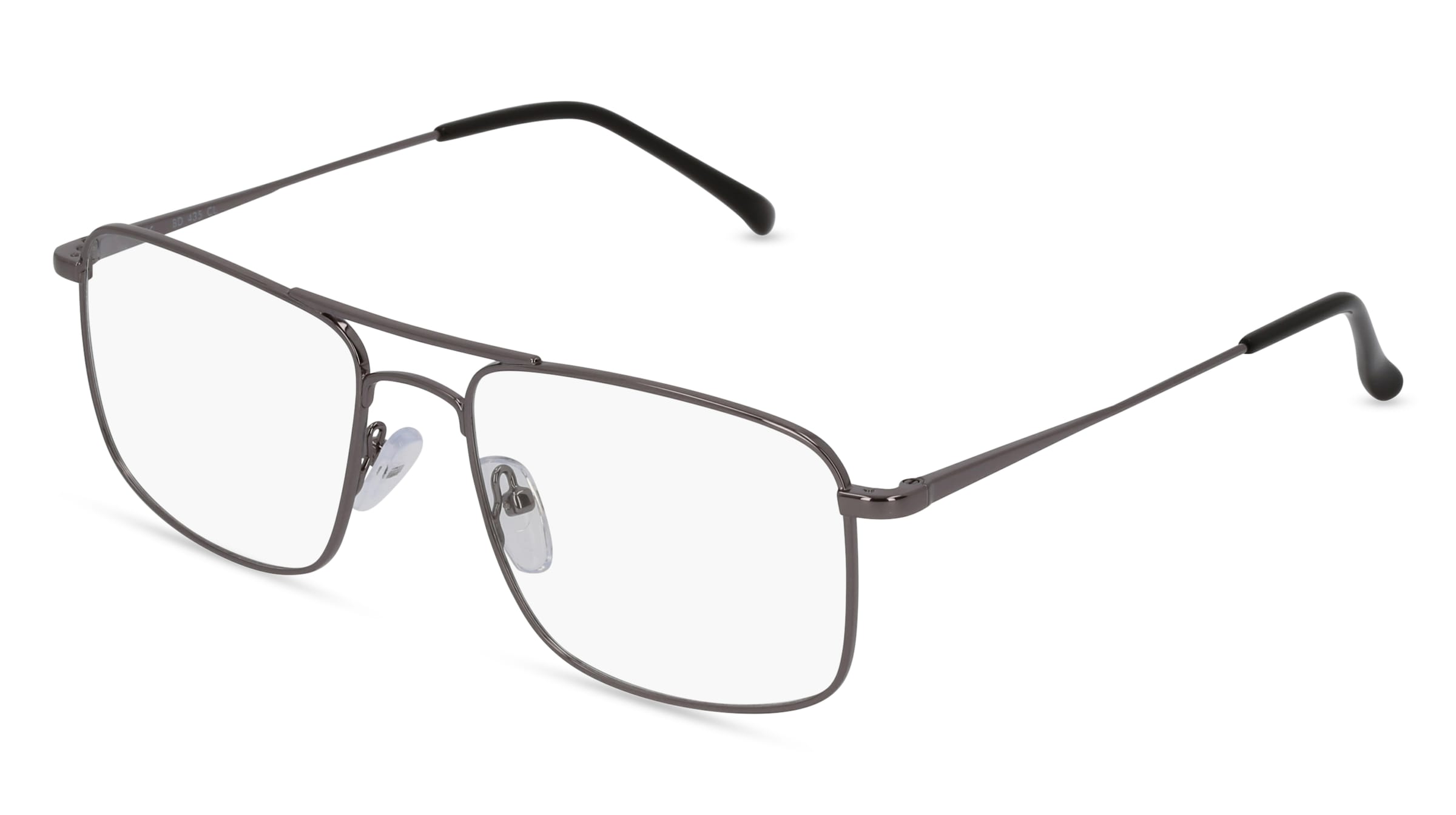 Fielmann BD 435 CL Herren-Brille inkl. Gläser Vollrand Quadratisch Edelstahl-Gestell 53/18/140, Grau