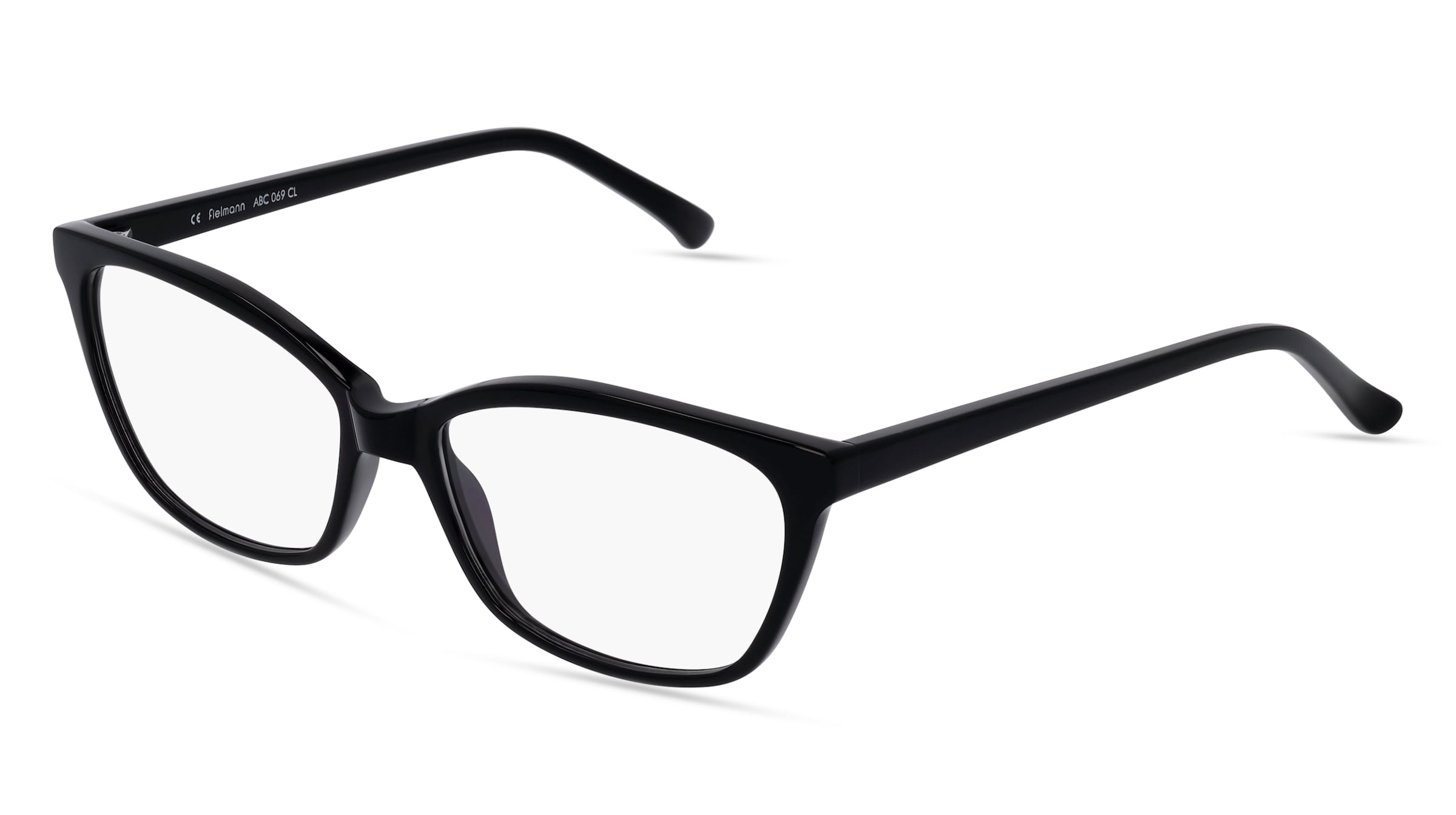 Fielmann ABC 069 CL Damen-Brille inkl. Gläser Vollrand Butterfly Acetat-Gestell 52/16/135, Schwarz