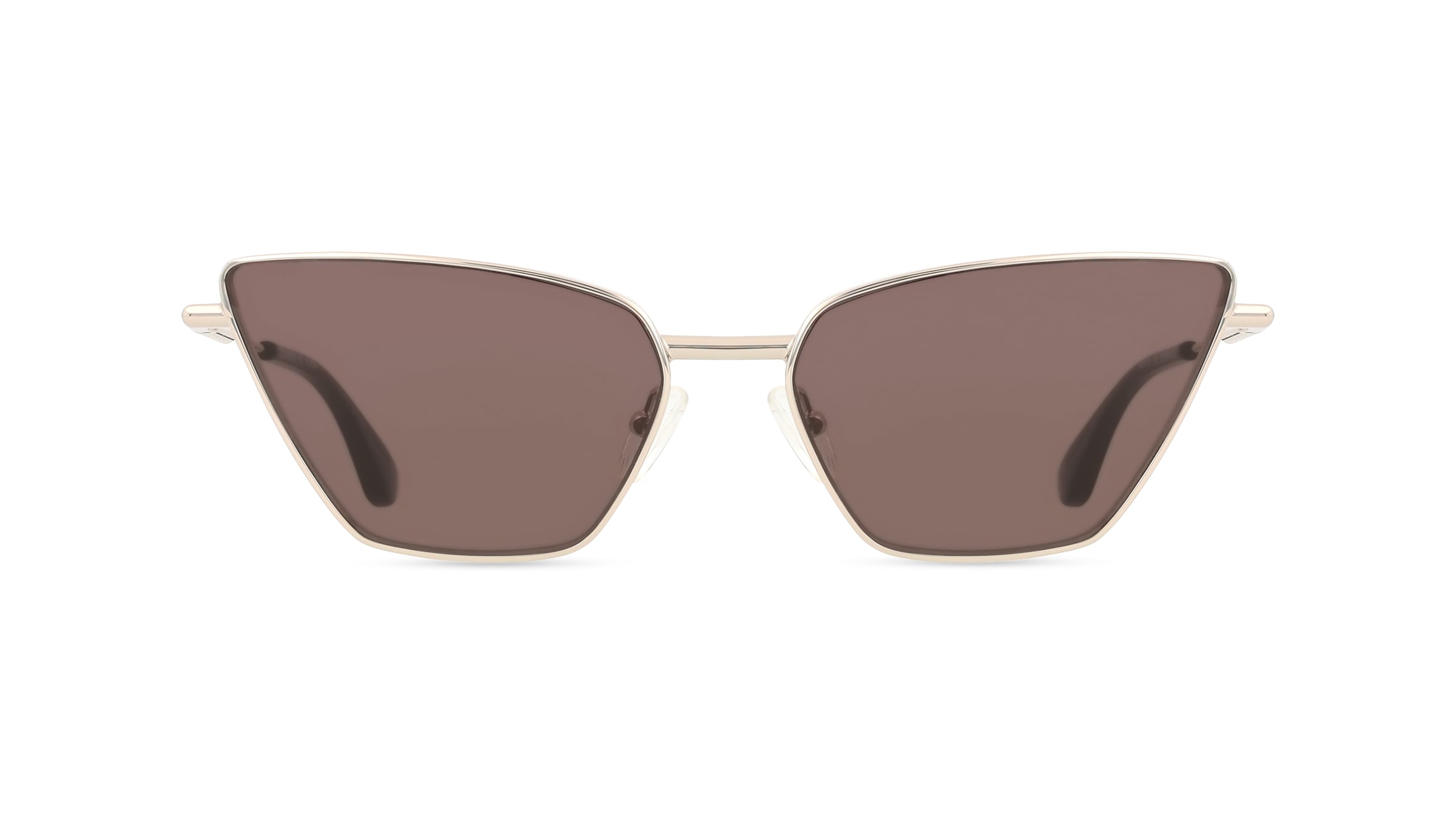 Alexander McQueen AM0501S Damen-Sonnenbrille Vollrand Cateye Metall-Gestell, silber